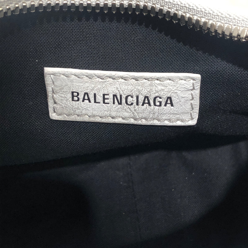 BALENCIAGA/Bag/Leather/GRY/Cagole Hand Bag Cracked Leathe