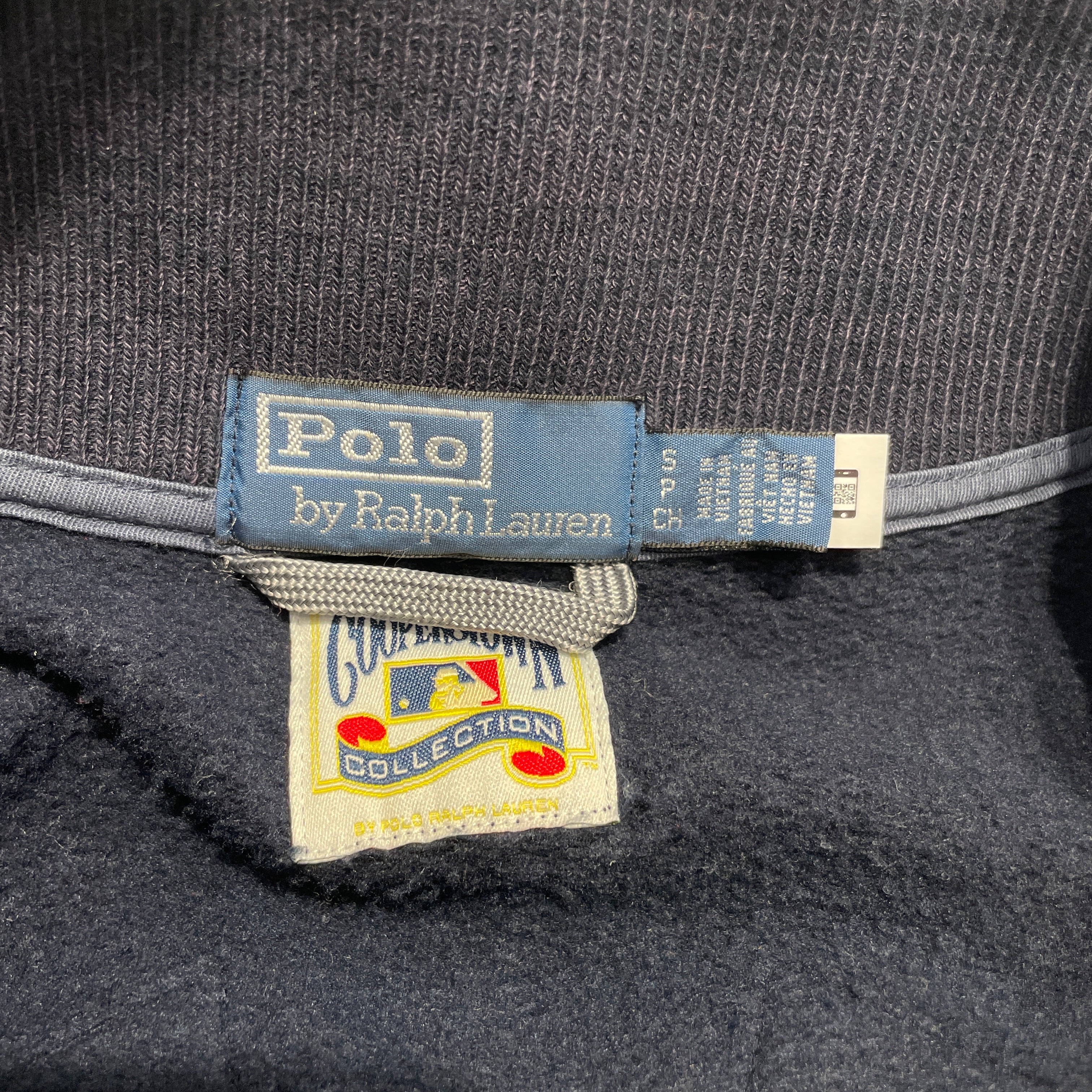 POLO RALPH LAUREN/Heavy Cardigan/S/Cotton/NVY/NEW YORK YANKEES view 3