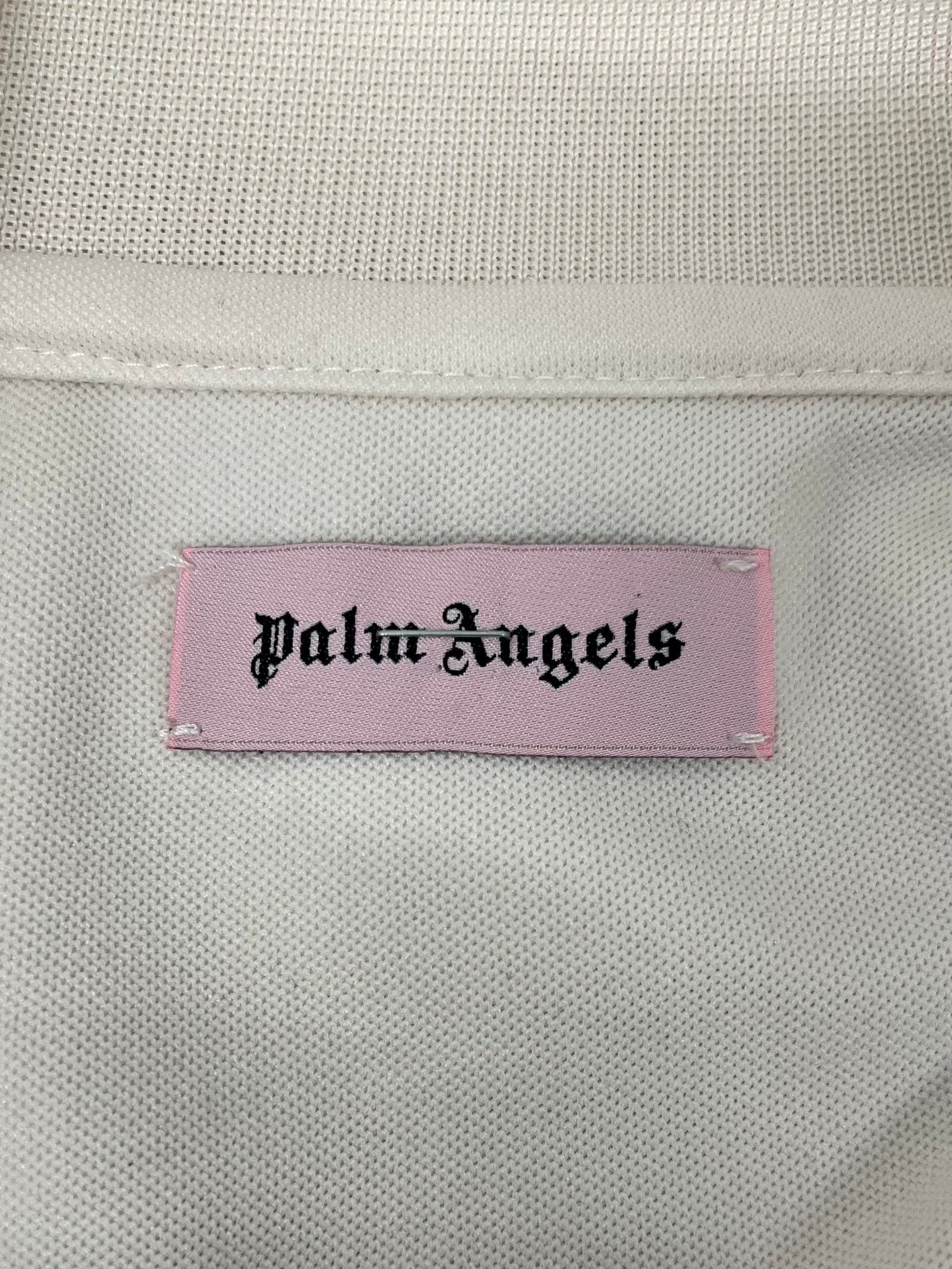 Palm Angels/Track Jkt/S/Cotton/CRM/RAINBOW STRIPES ON ARMS view 3