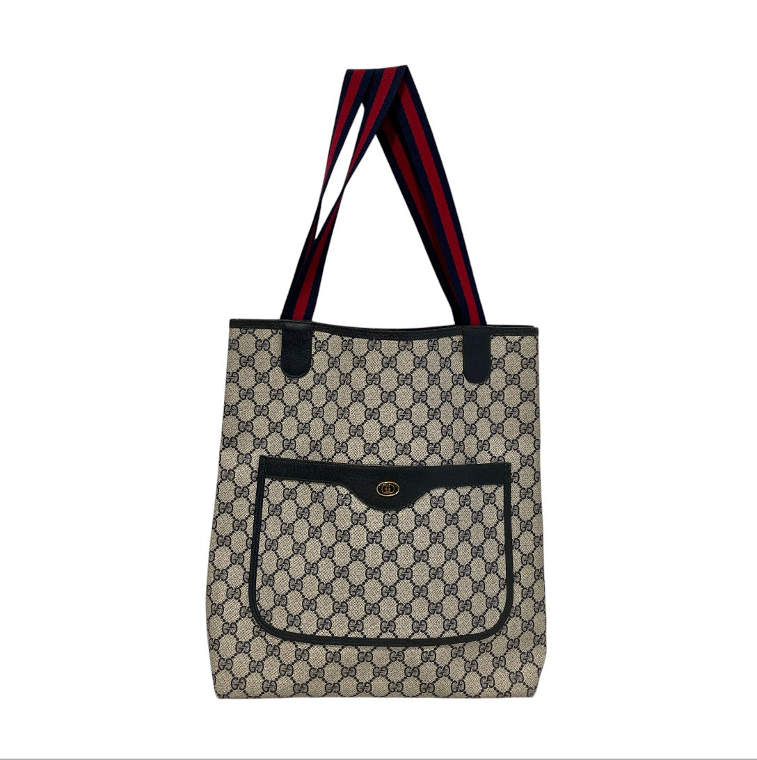 GUCCI/Tote Bag/Monogram/Leather/GRY/Sherry Line Tote view 1