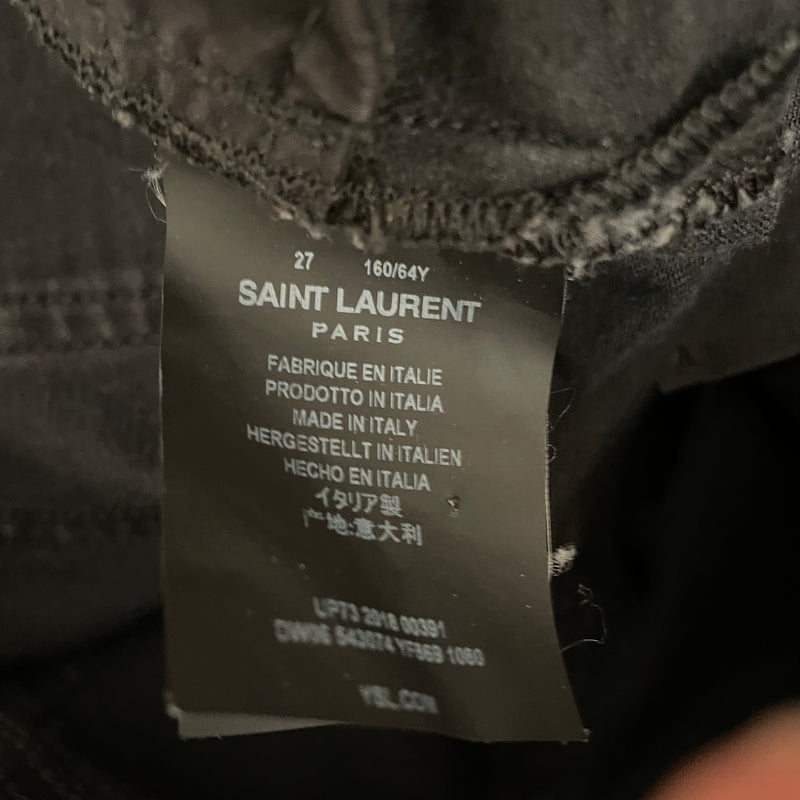 SAINT LAURENT/Pants/25/Denim/BLK/cut at bottom
