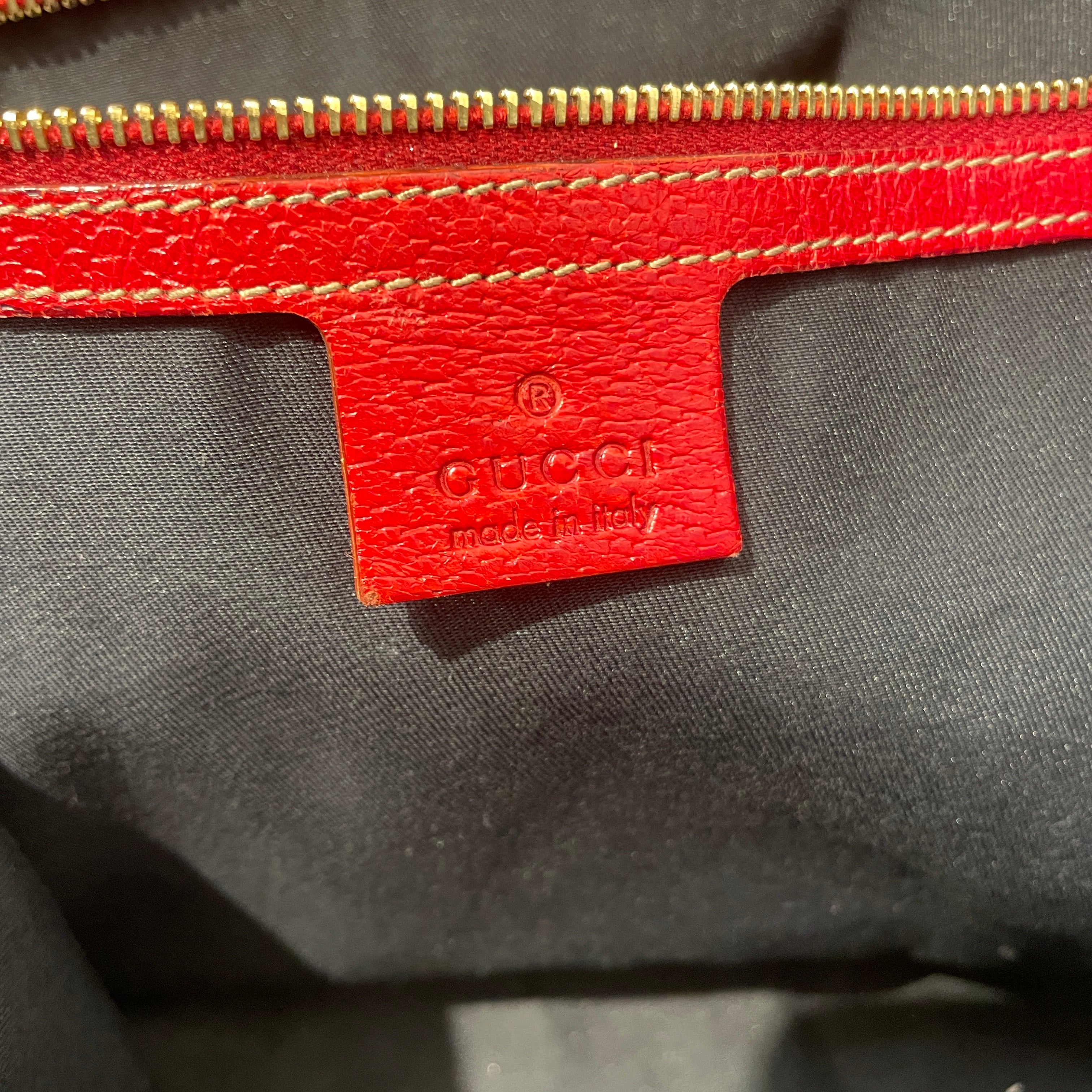 GUCCI/Hand Bag/Monogram/Cotton/NVY/joicoeur/red/purse&boot charm view 3