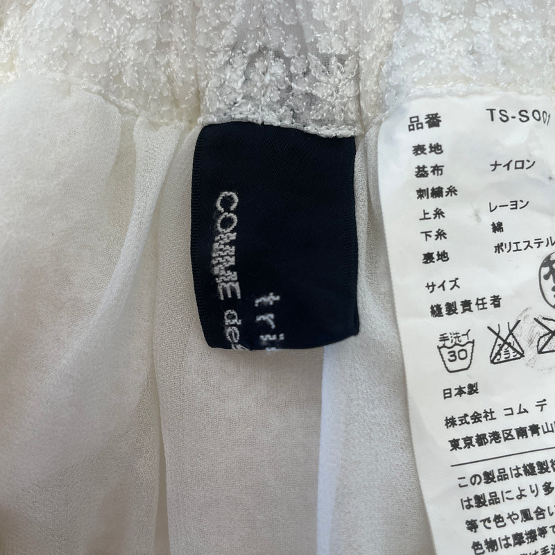 tricot COMME des GARCONS/Skirt/Floral Pattern/Nylon/WHT/