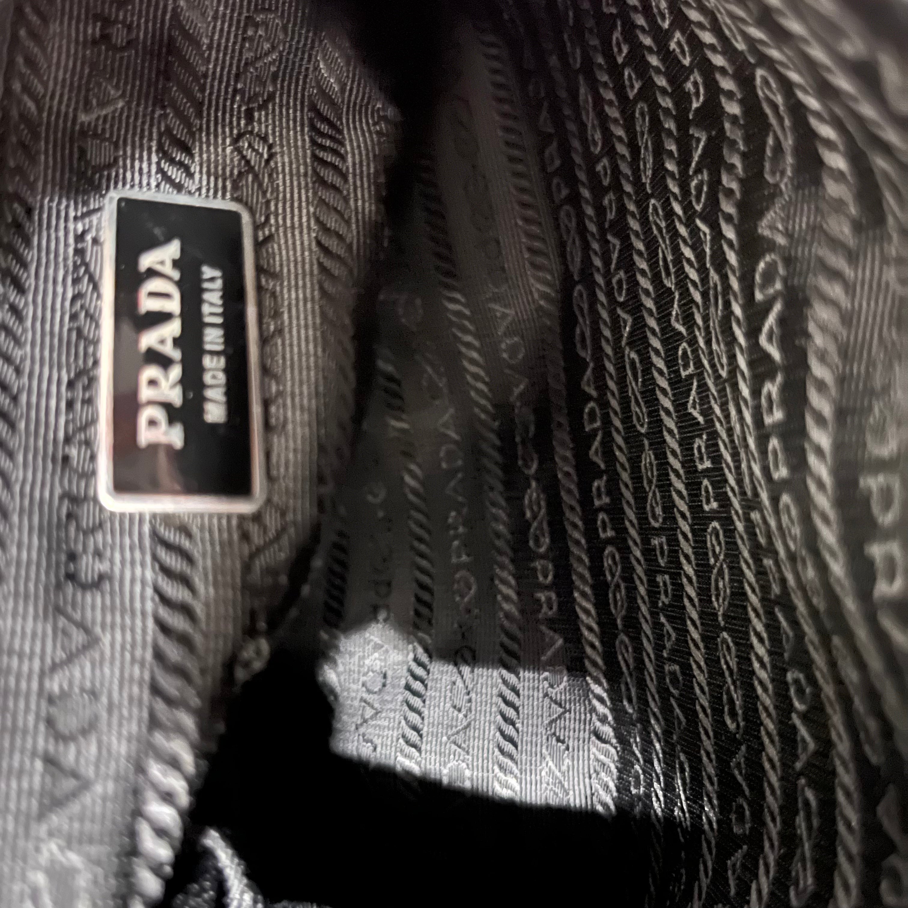 PRADA/Cross Body Bag/Nylon/BLK/messenger double buckle view 5