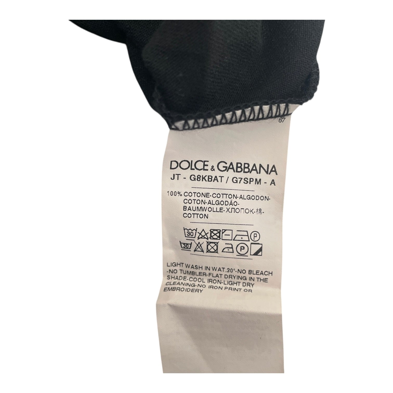 DOLCE&GABBANA/T-Shirt/52/Cotton/BLK/High Neck/ view 4