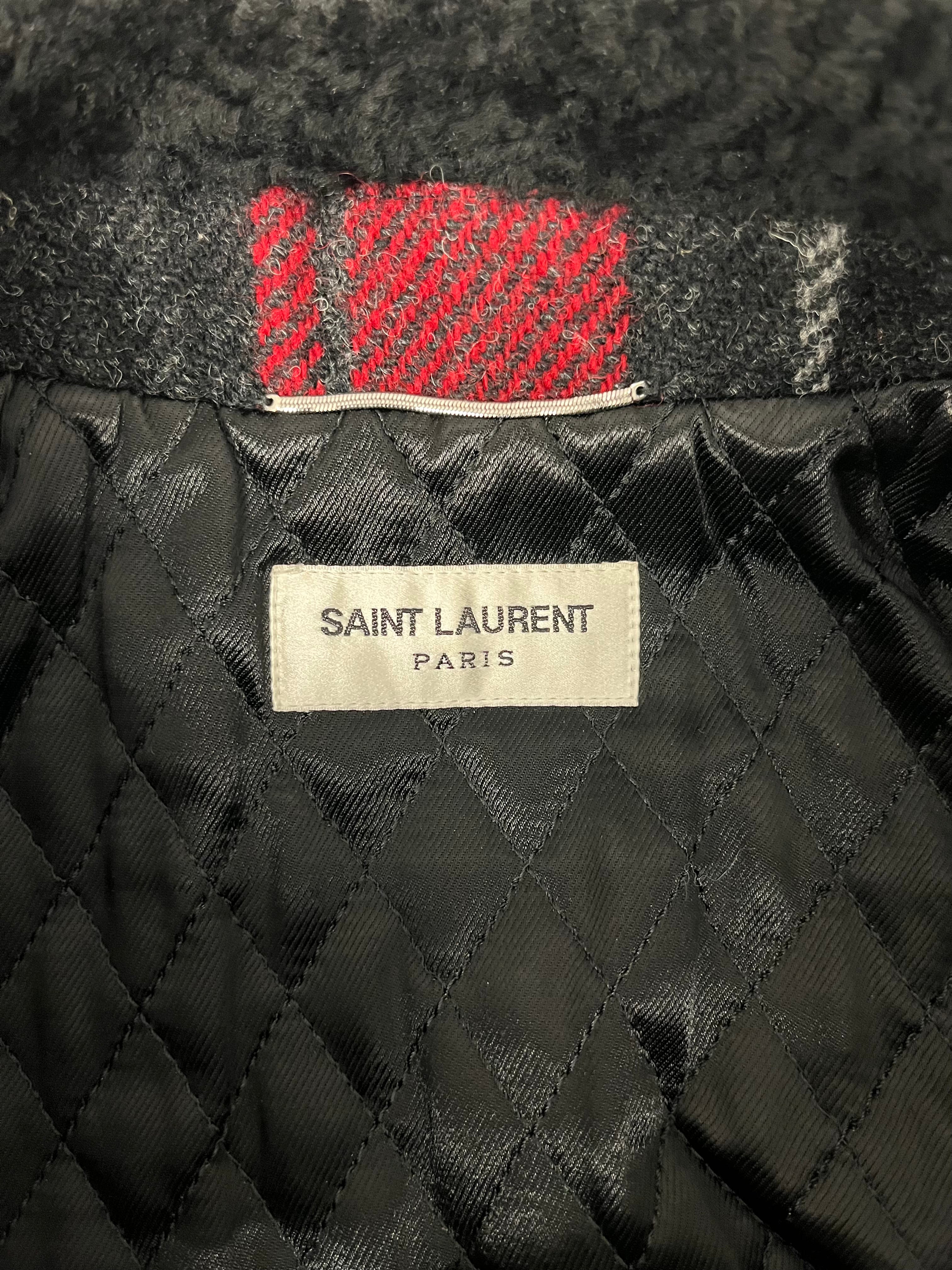 SAINT LAURENT/Jacket/46/Wool/RED/Plaid/HEARLING COLLAR LUMBERJACK view 3