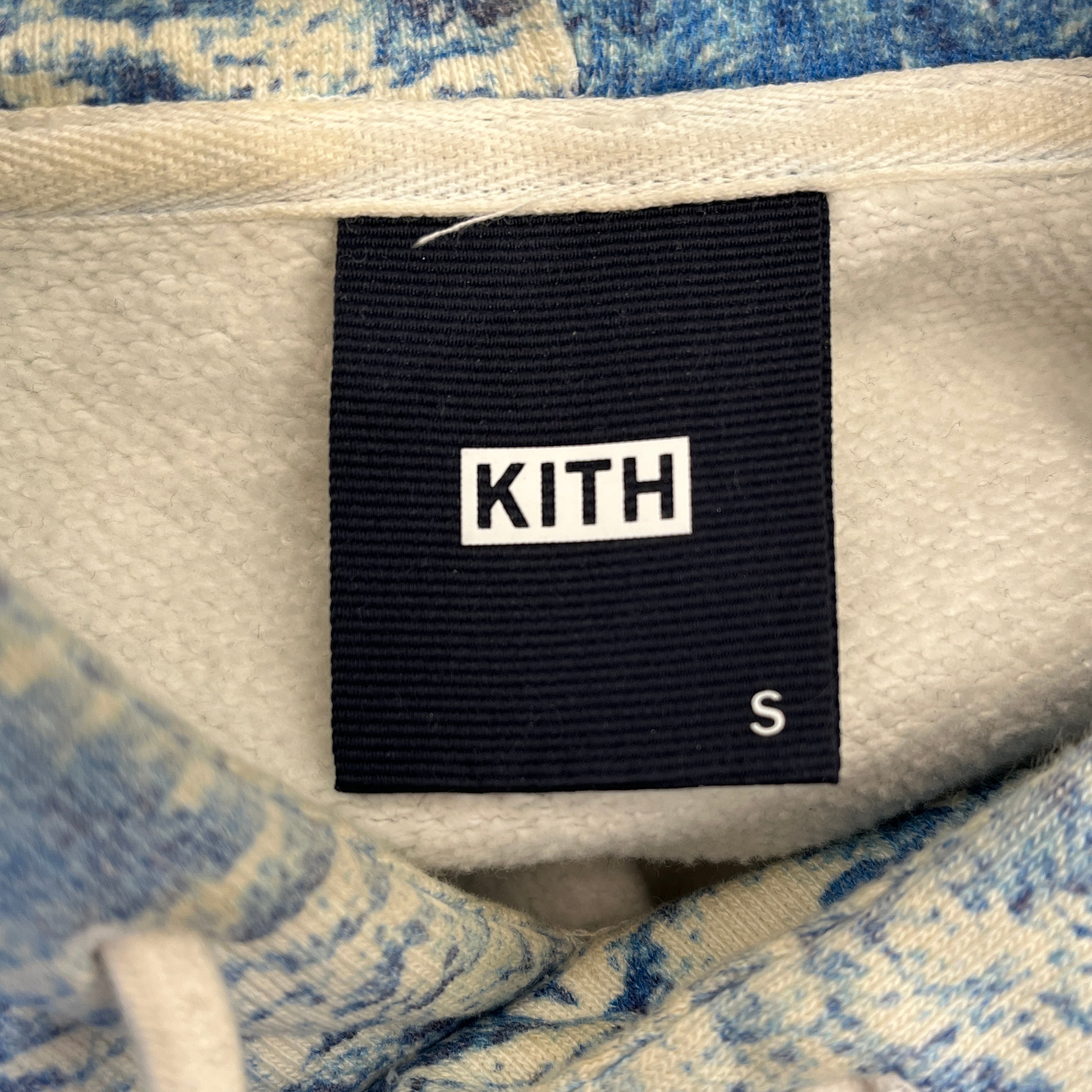 KITH/Hoodie/S/All Over Print/Cotton/WHT/Pullover/Winter Forest Hoodie BLU/WHT view 3