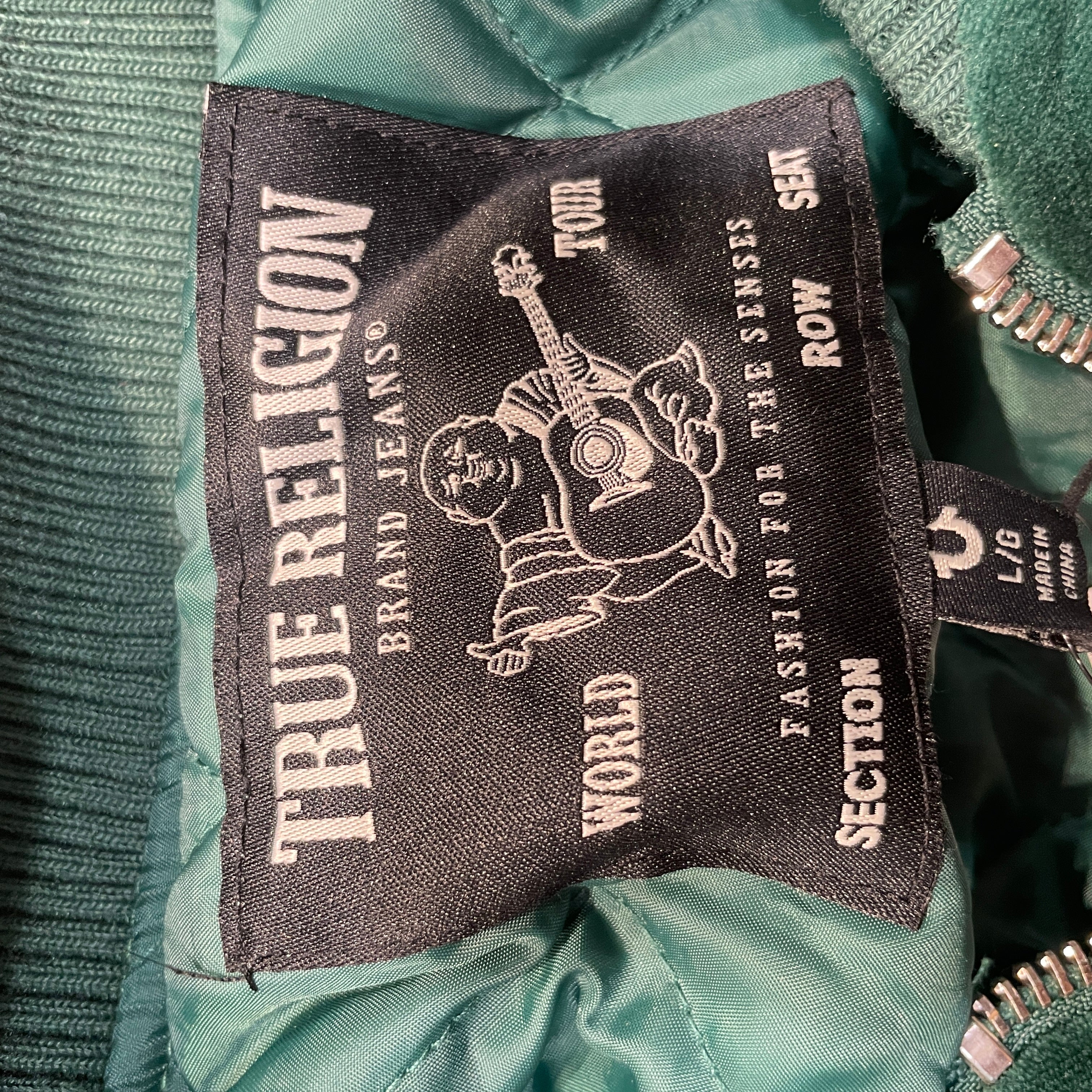TRUE RELIGION/Jacket/L/Suede/GRN/Western Velvet Bomber view 3