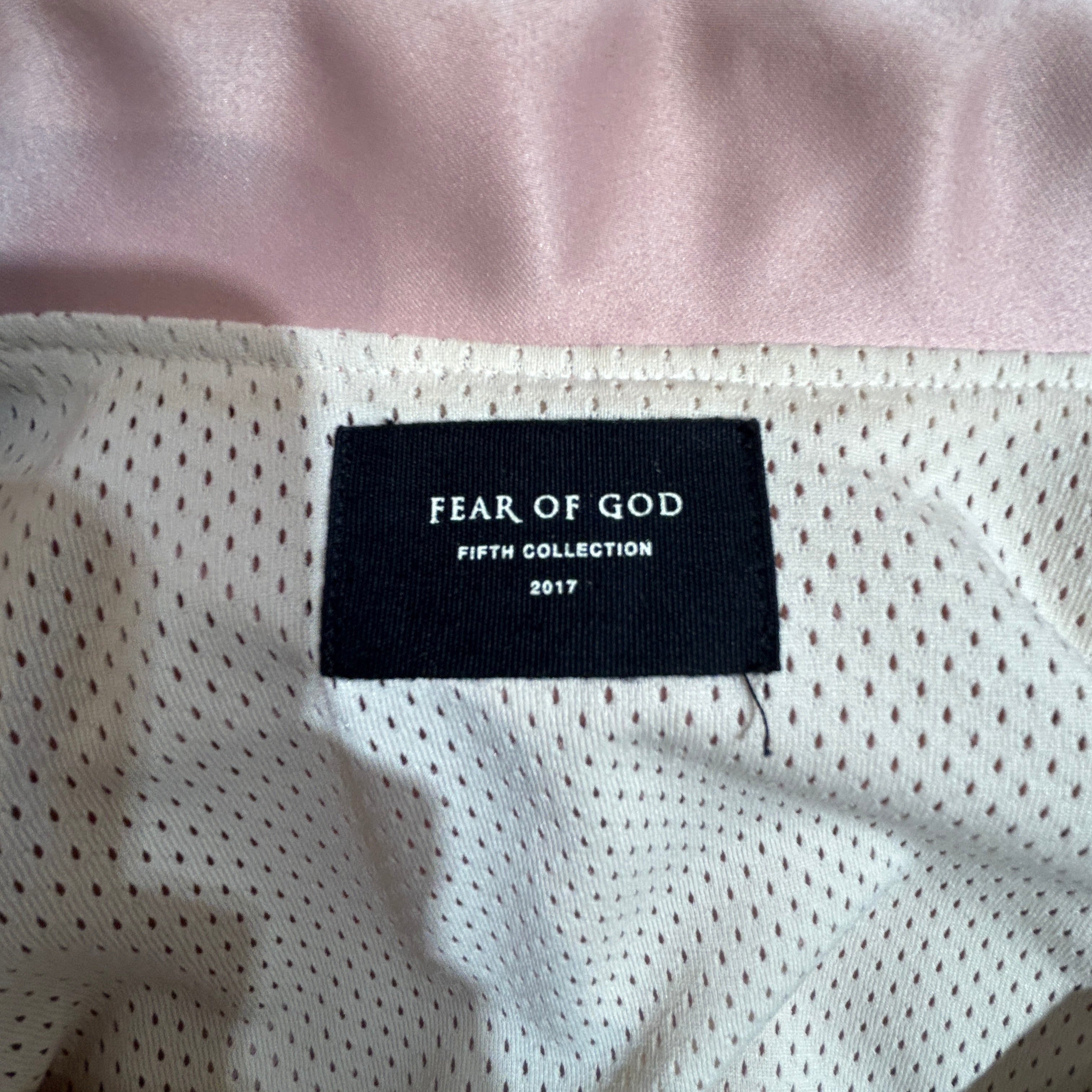 FEAR OF GOD/Jacket/L/Nylon/PNK/fifth collection satin basebal view 3