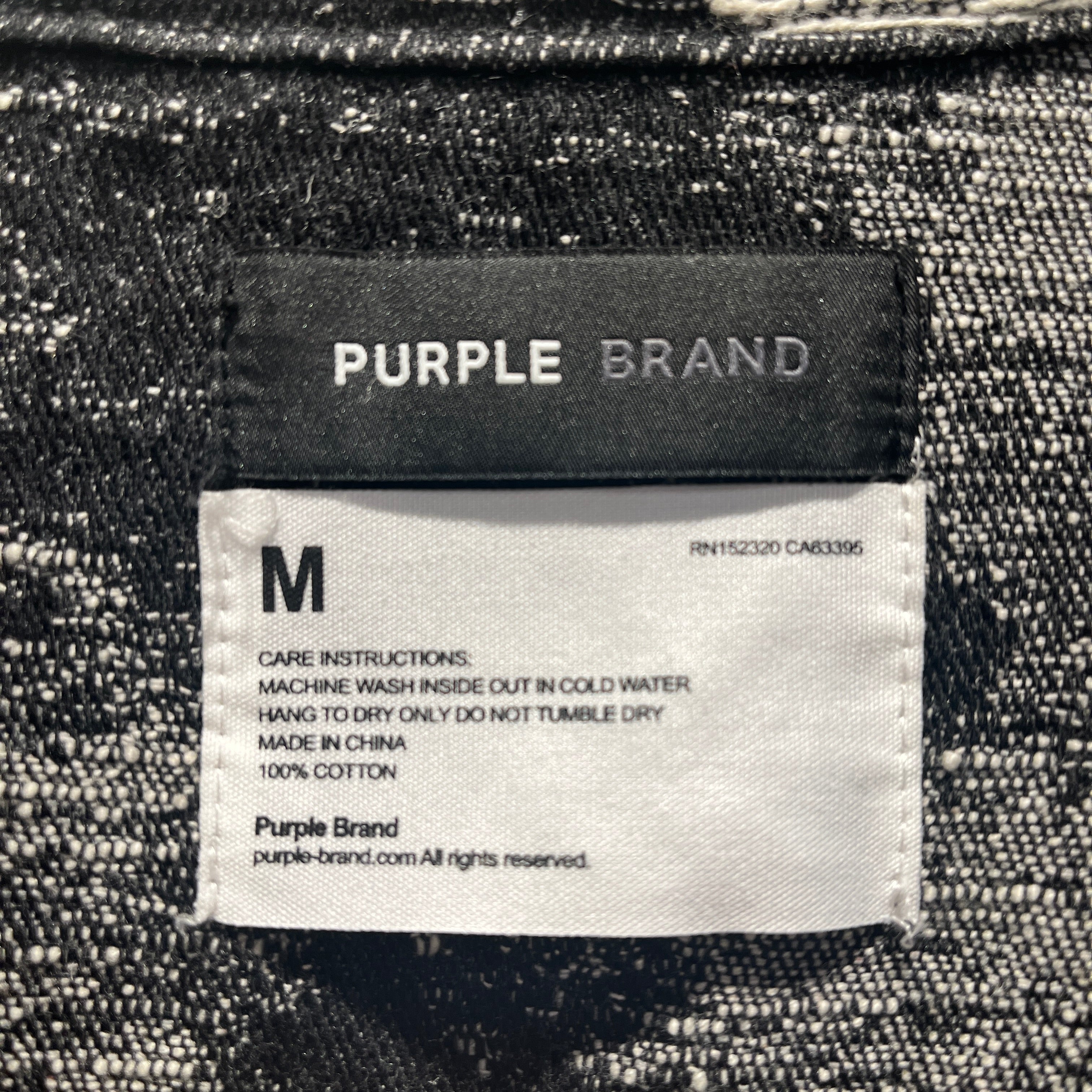 PURPLE BRAND/Denim Jkt/M/Cotton/BLK/All Over Print/BLACK AND WHITE JACQUARD view 3