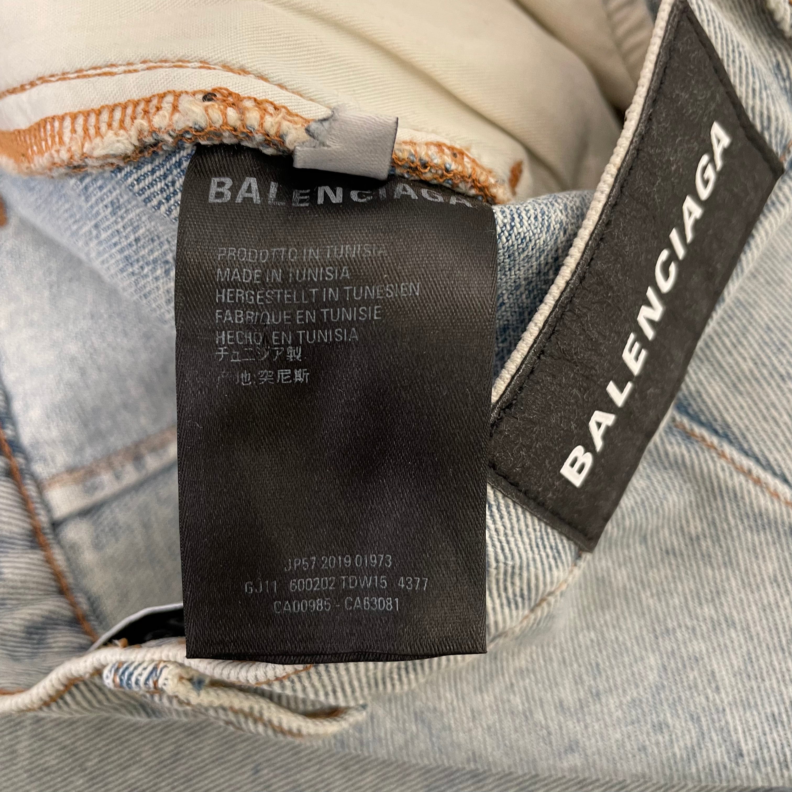 BALENCIAGA/Long Skirt/36/Denim/BLU/2019 FRONT SLIT LIGHT WASH view 6