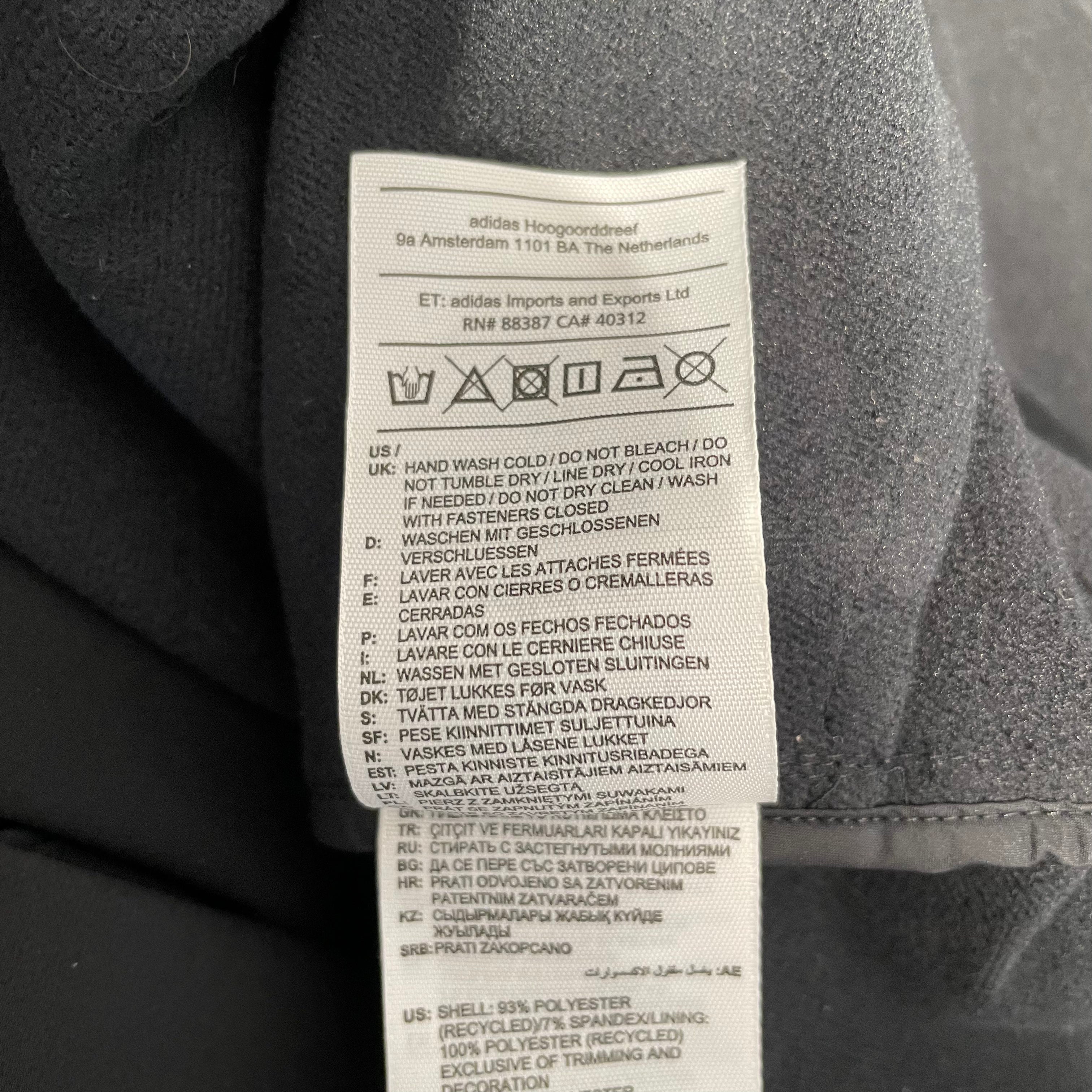 adidas/FEAR OF GOD/Jacket/M/Polyester/BLK/FULL LENGTH JACKET view 4