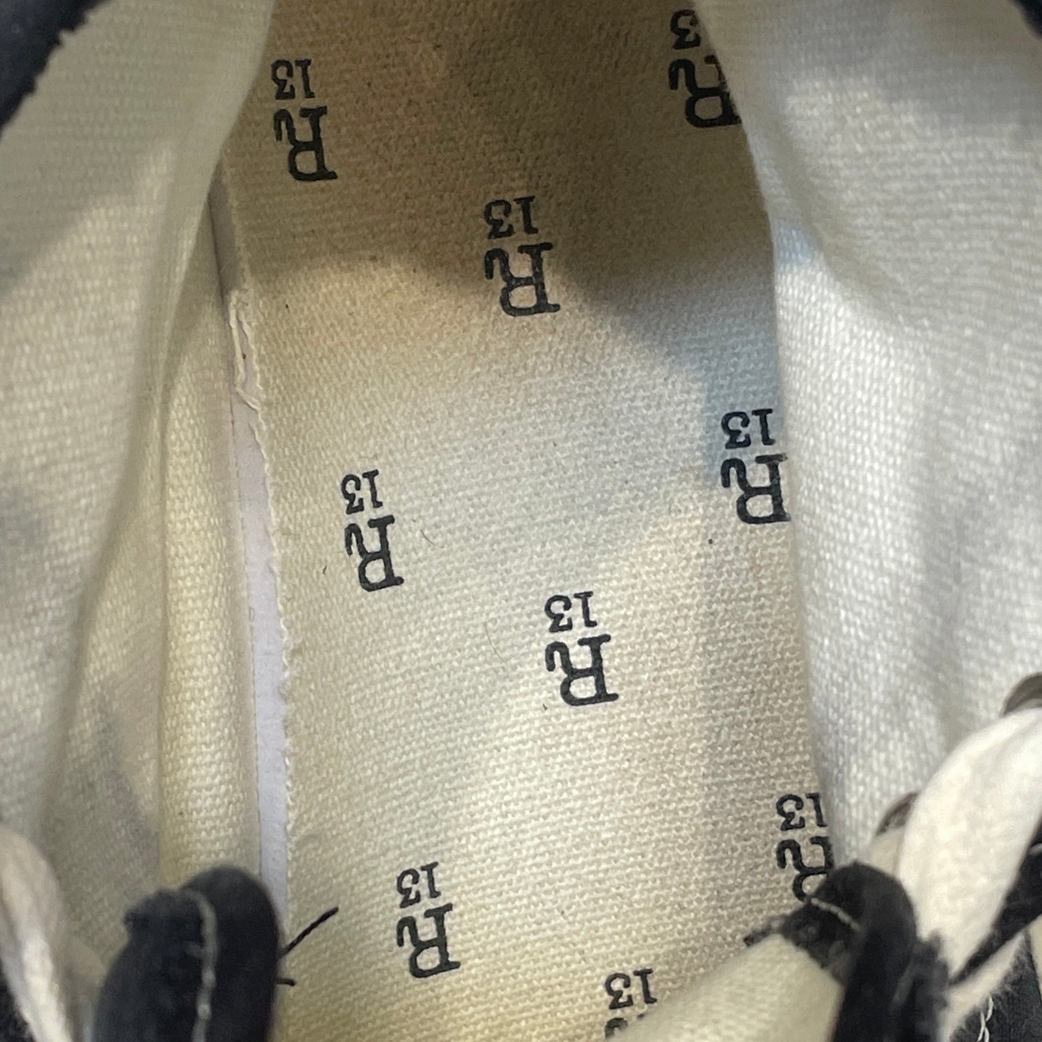 R13/Hi-Sneakers/US 10/BLK/black & white kurt hightop view 3
