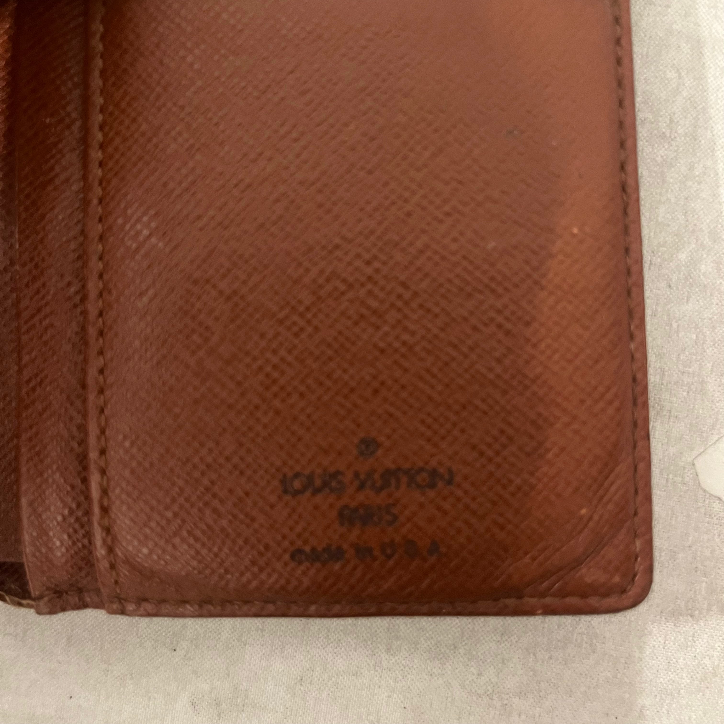 LOUIS VUITTON/Bifold Wallet/Monogram/Leather/BRW/kiss lock portefeuille view 4