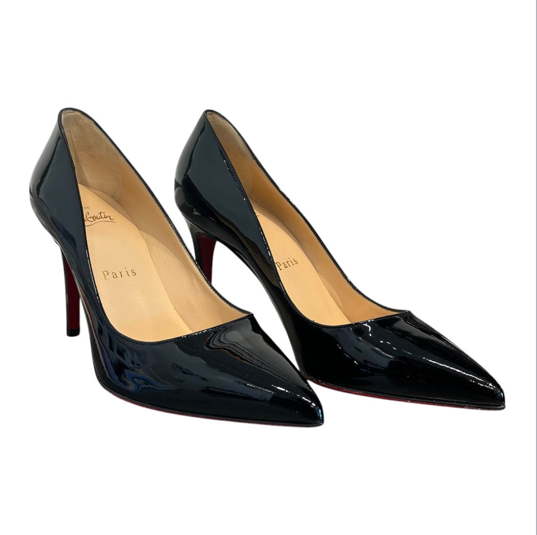 Christian Louboutin/Heels/EU 37/Leather/BLK/pigalle patent leather pumps