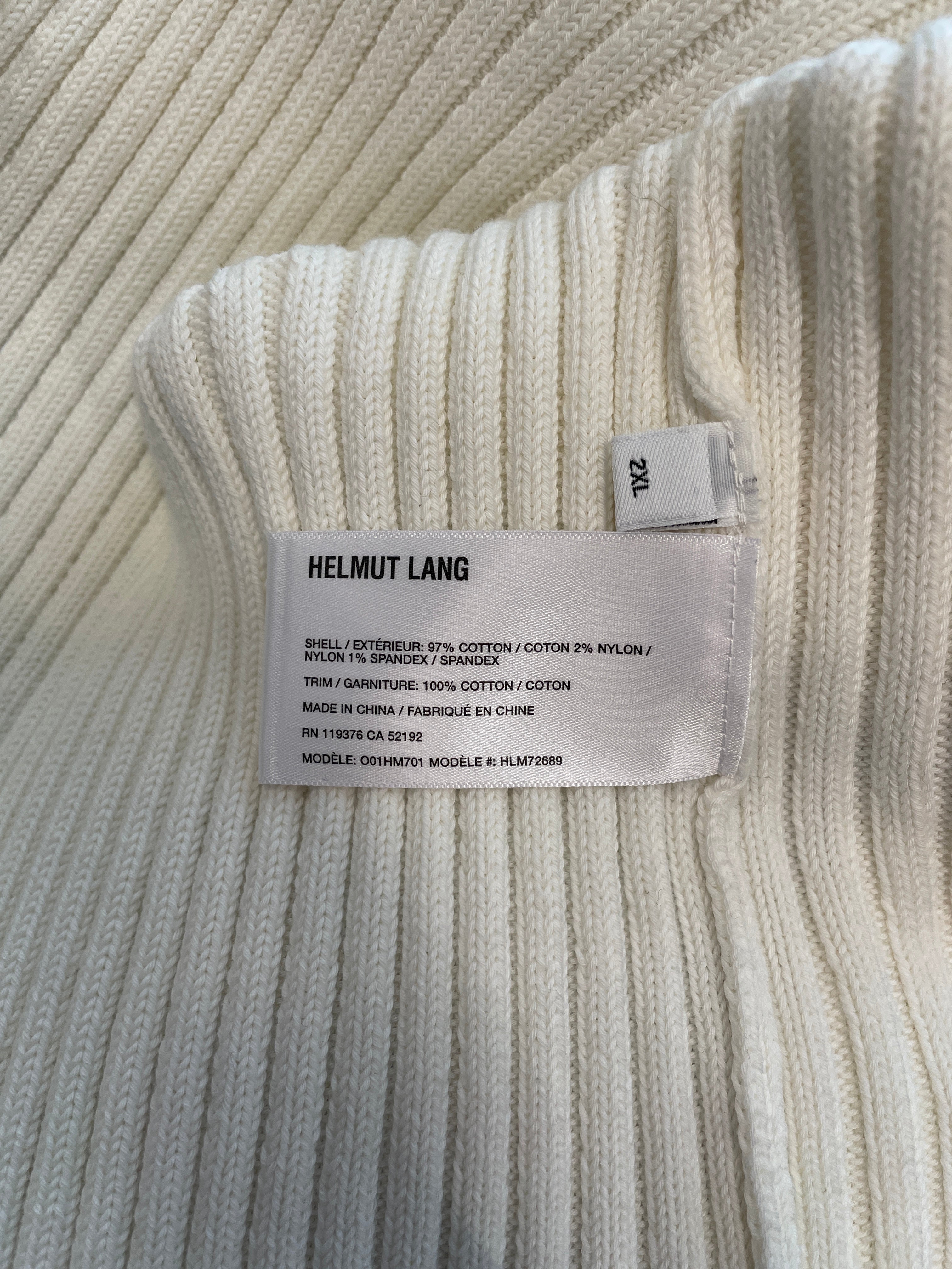 Helmut Lang/Sweater/XXL/Cotton/WHT/KNIT SWEATER view 5