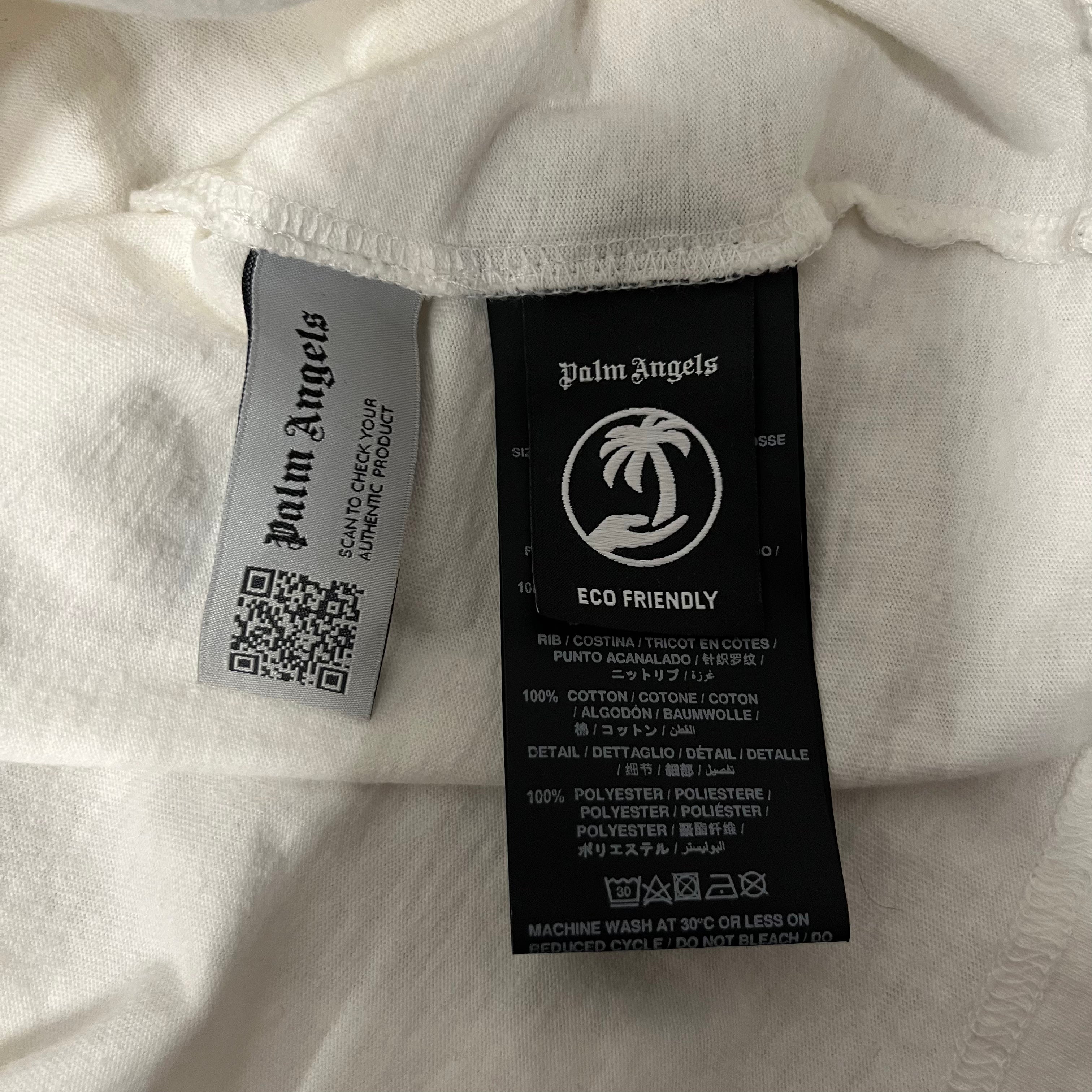 Palm Angels/T-Shirt/M/Cotton/WHT/palm trees view 4