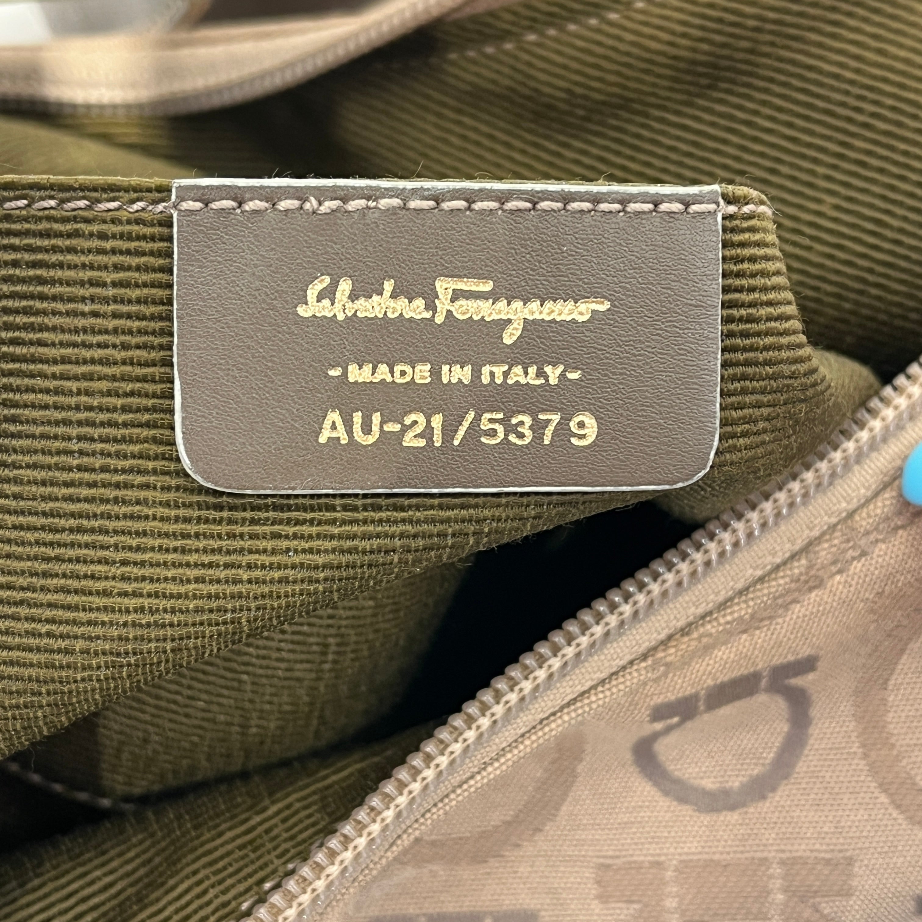 Salvatore Ferragamo/Hand Bag/Monogram/Cotton/BEG/gancini hobo bag view 5