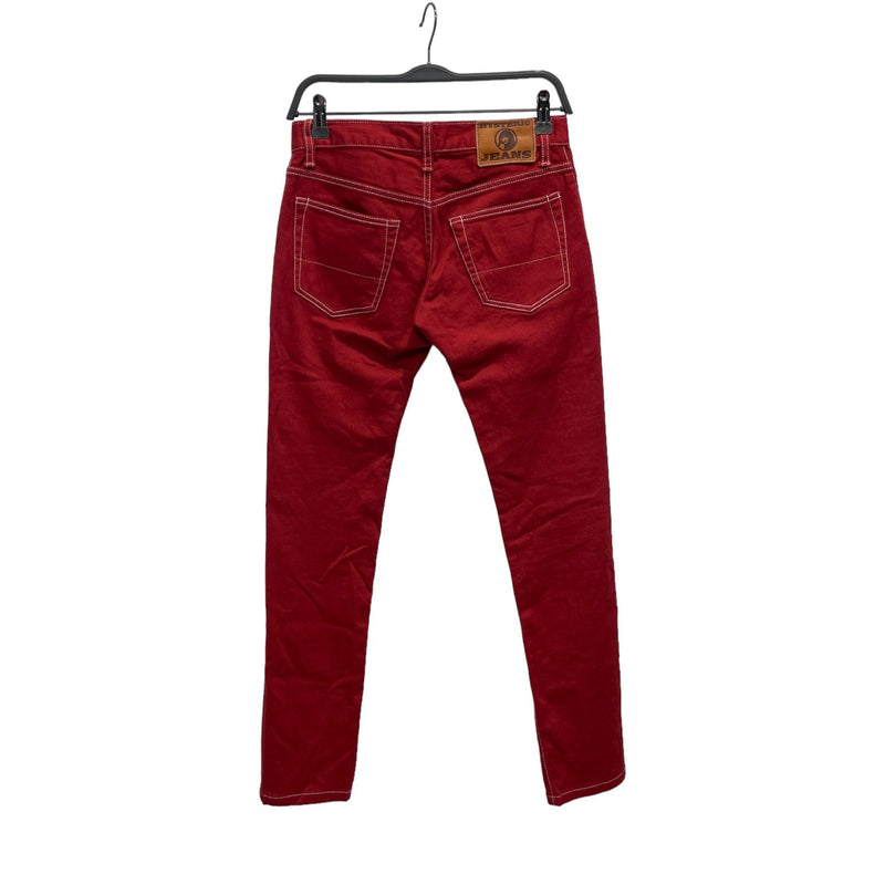 HYSTERIC GLAMOUR/Skinny Pants/XS/Denim/RED/WHITE STITCHING