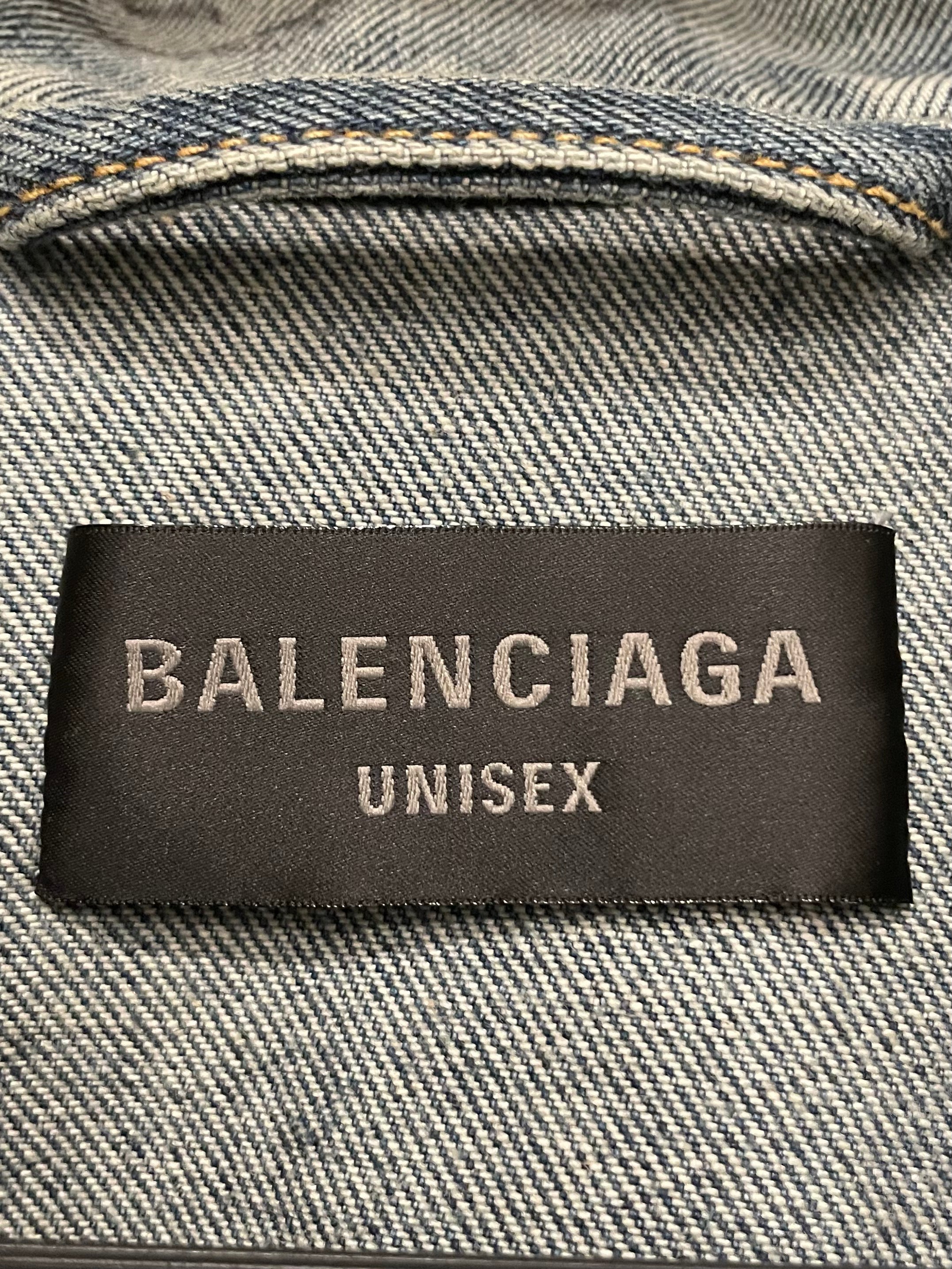 BALENCIAGA/Denim Jkt/1/Denim/BLU/All Over Print/GRAFFITI TRUCKER JACKET view 3