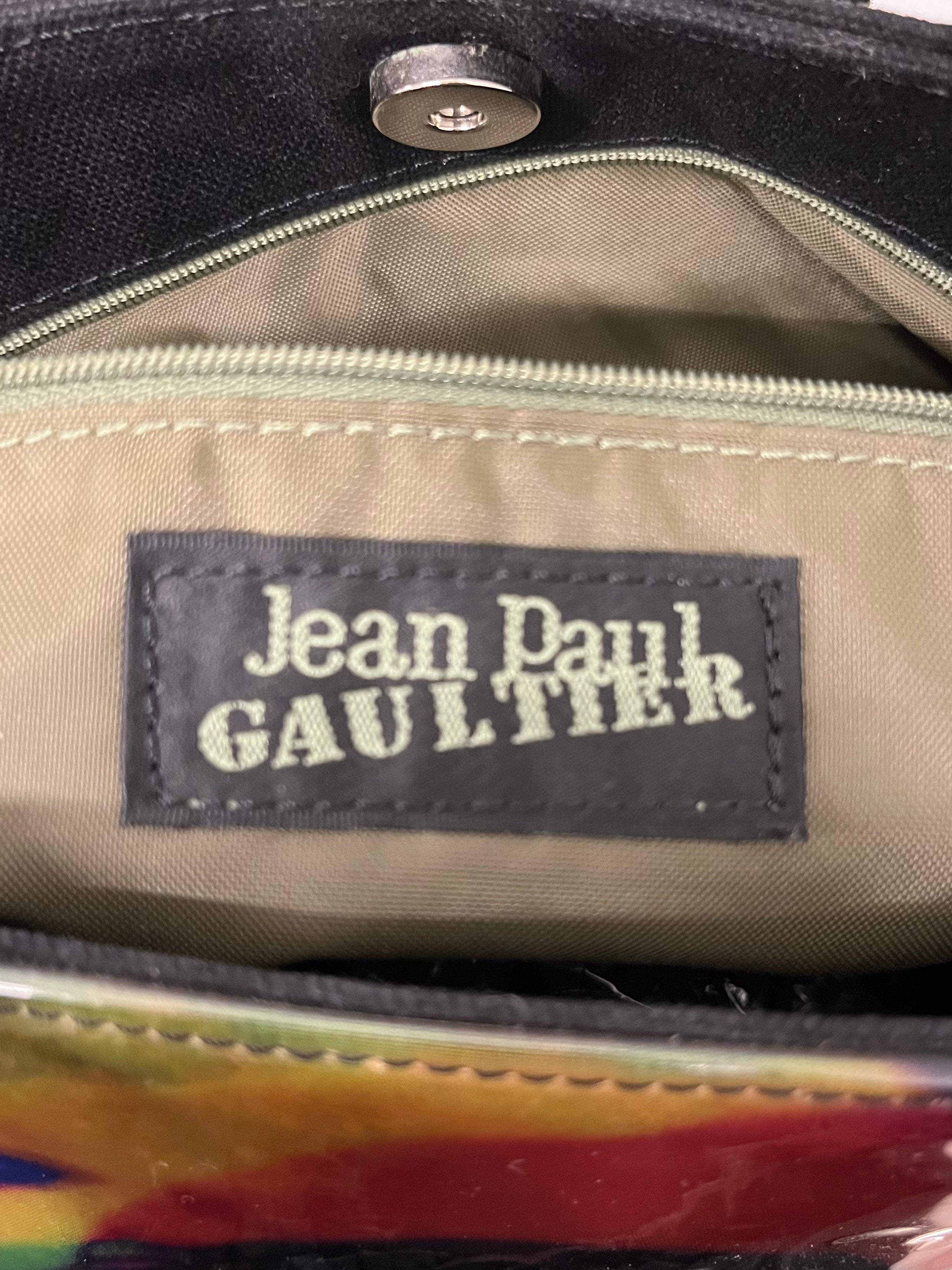 Jean Paul Gaultier/Tote Bag/Cotton/BLK/MULTICOLOR PORTRAIT FLAP view 3
