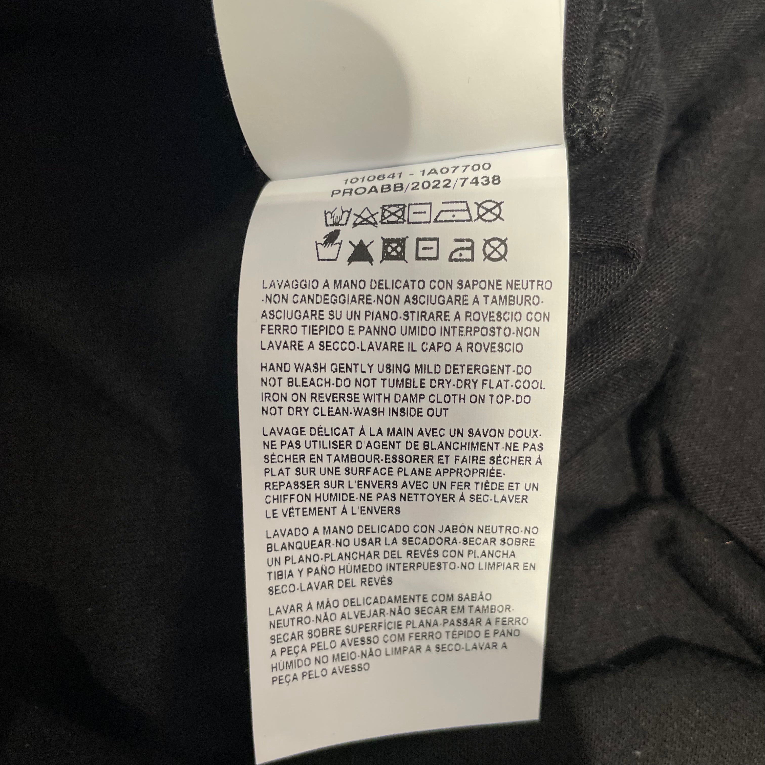 VERSACE/T-Shirt/XXXL/Cotton/BLK/Versace Logo Embroidery view 5