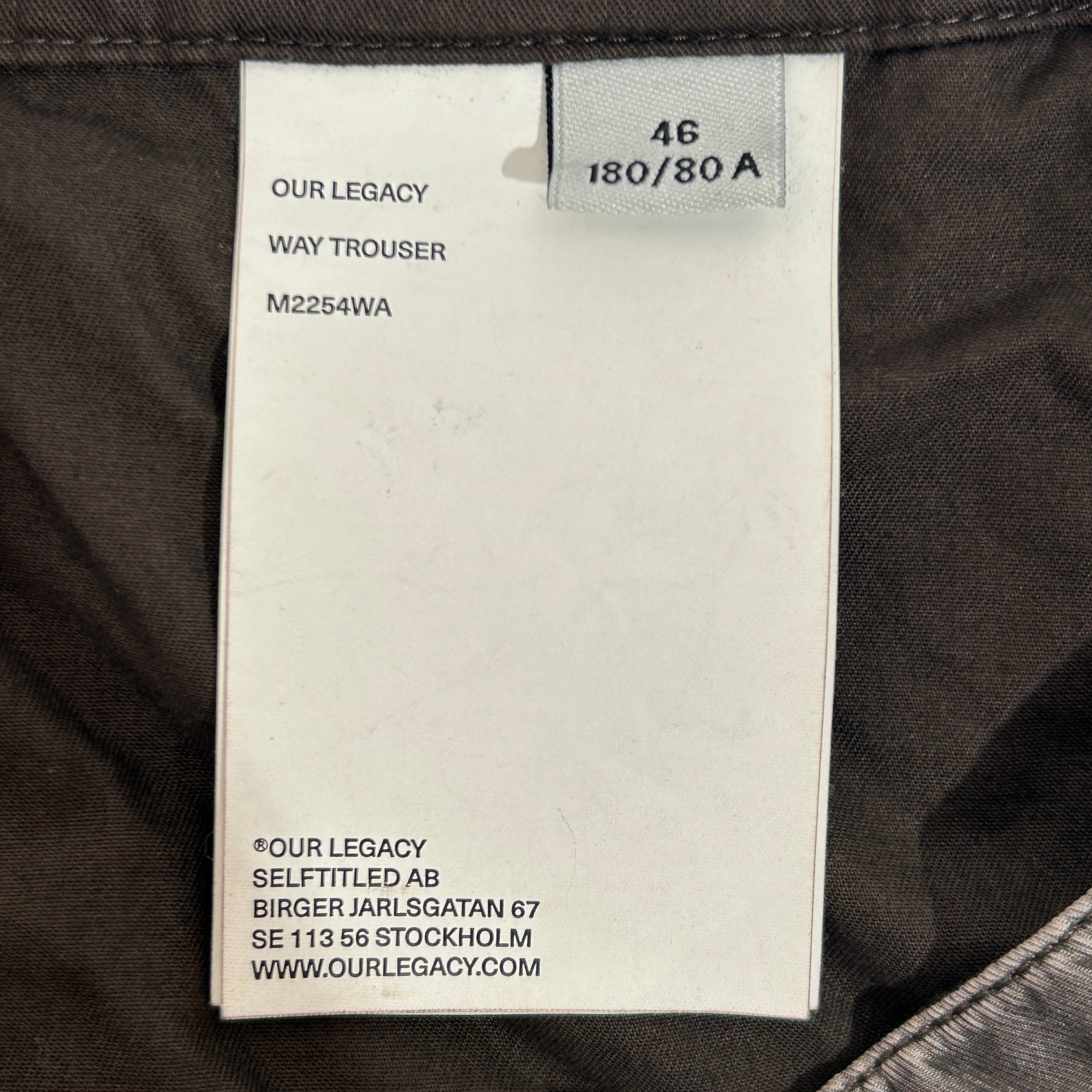 OUR LEGACY/Straight Pants/46/Nylon/BRW/Way Trousers view 3