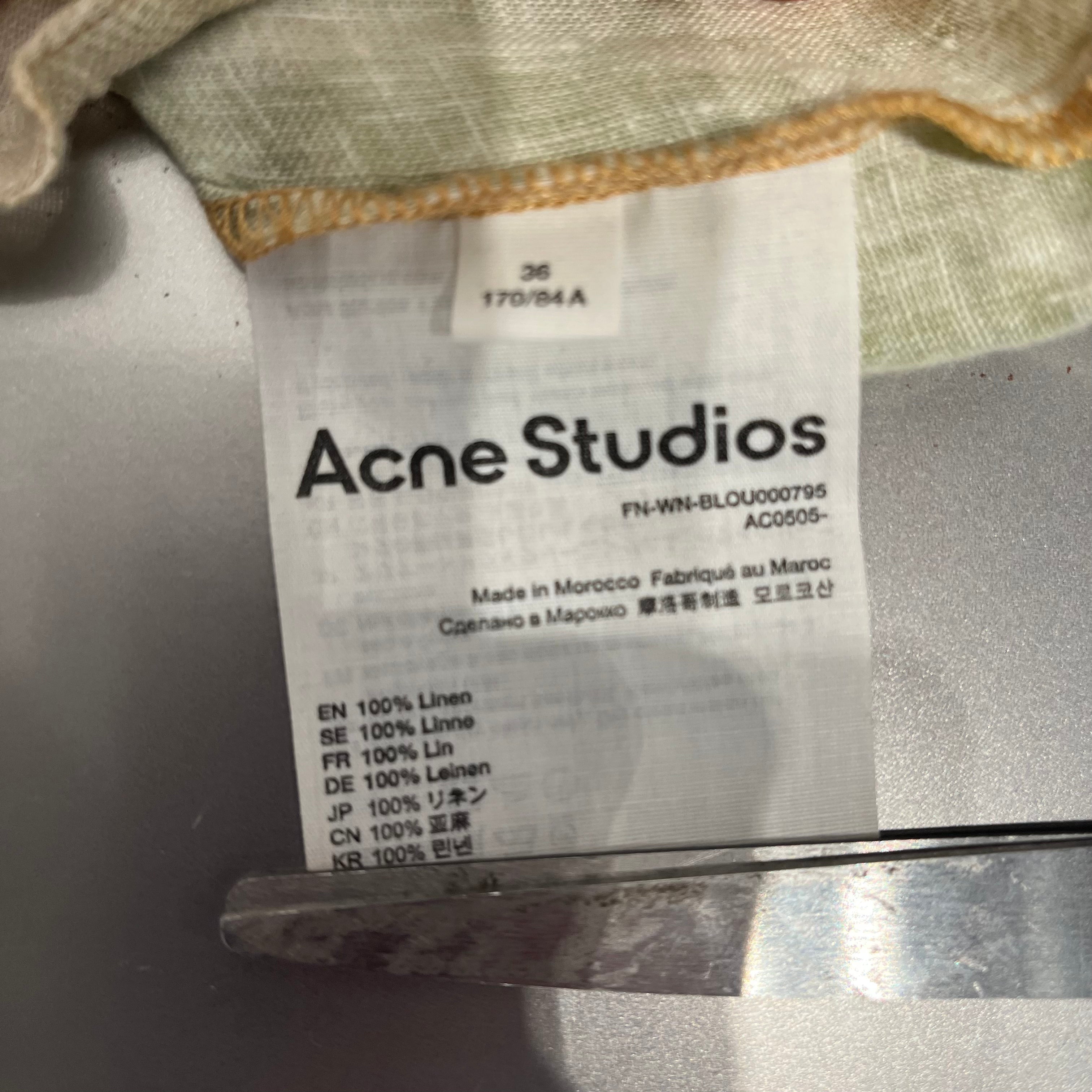 Acne Studios/3|4S Shirt/36/Linen/MLT/FNWNBLU000795 view 4