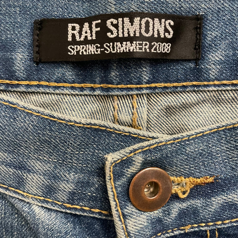 RAF SIMONS/Straight Pants/52/Denim/BLU/SS08 DISTRESSED & REPAIRED DNM