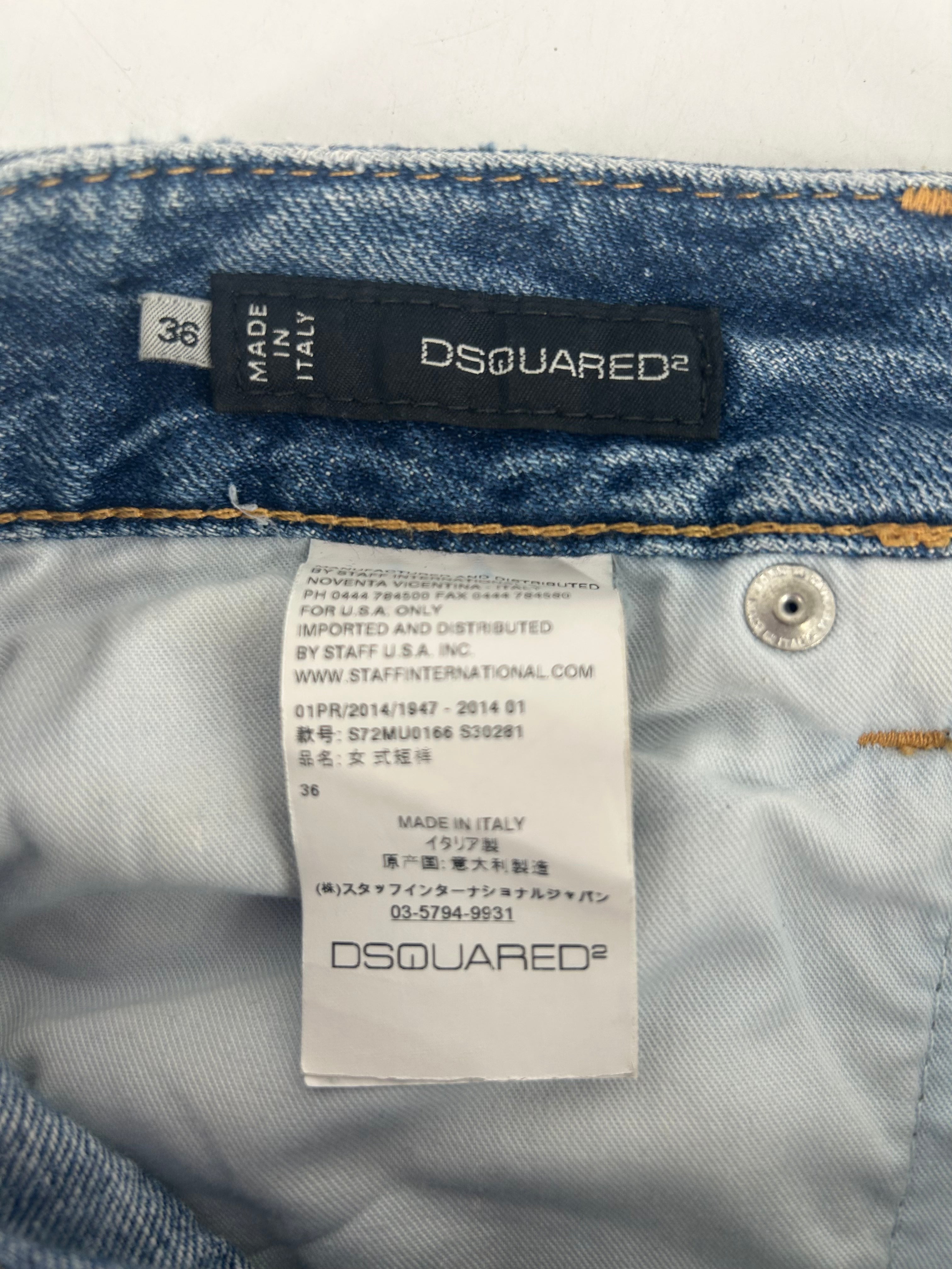 DSQUARED2/Shorts/36/Denim/BLU/FLORAL DENIM PATCHES view 3