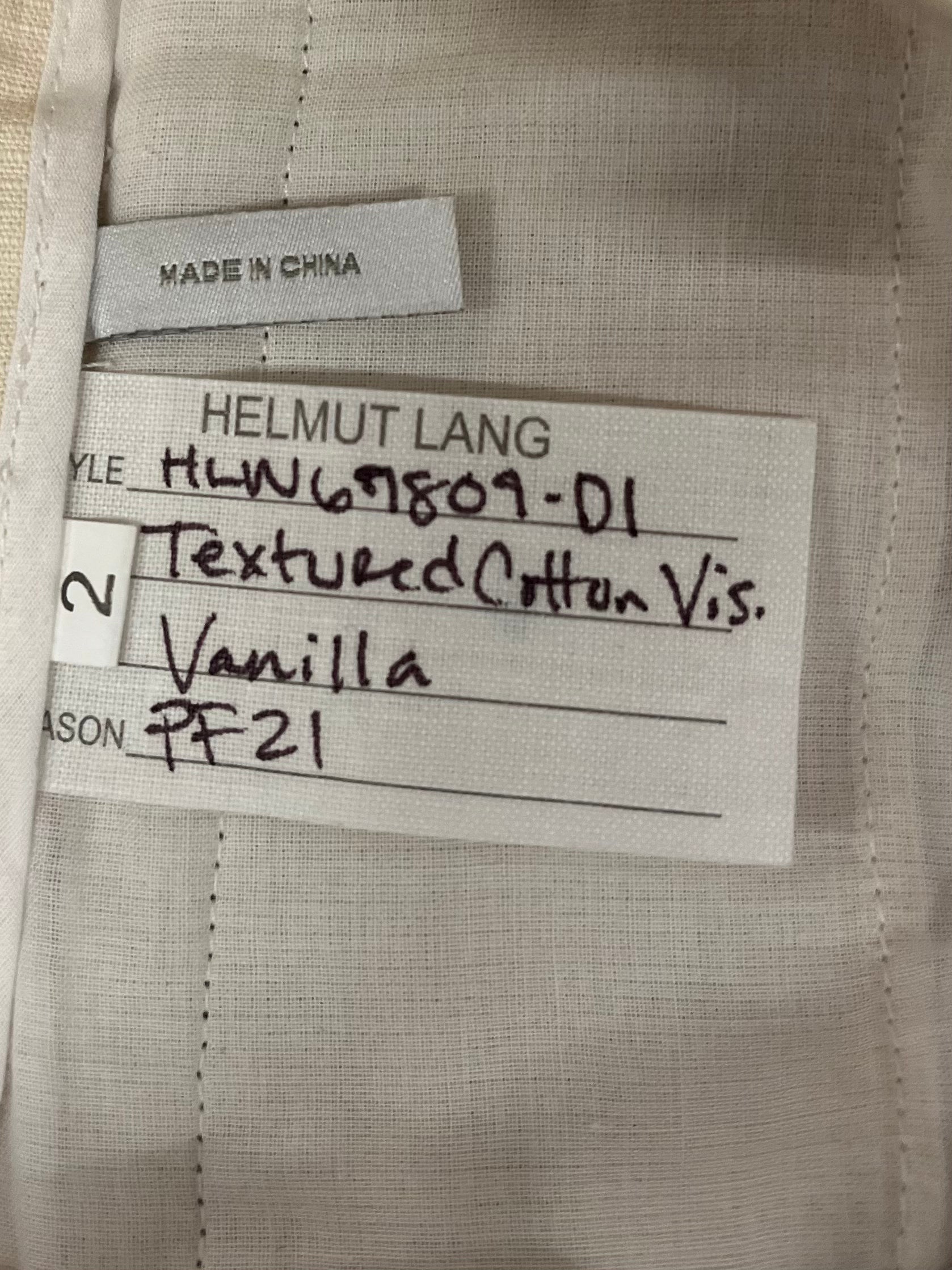 Helmut Lang/Straight Pants/2/Cotton/CRM/BLK LEATHER WELT POCKET view 4