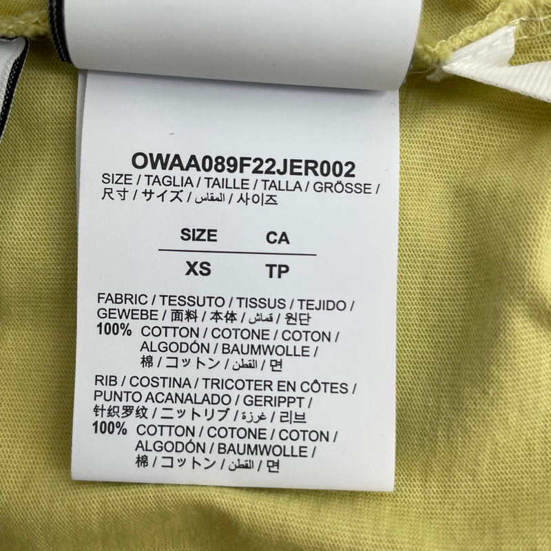 OFF-WHITE/T-Shirt/XS/Cotton/YEL/PURPLE FLOWER