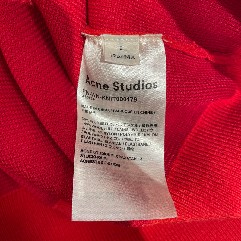 Acne Studios/Sweater/Cotton/RED/High Neck/