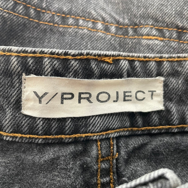 Y/PROJECT/Straight Pants/29/Denim/BLK/Multi-Cuffed Layered Jeans
