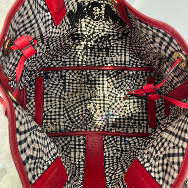 MCM/Tote Bag/Monogram/Leather/RED/MCM Reversible Visetos liz