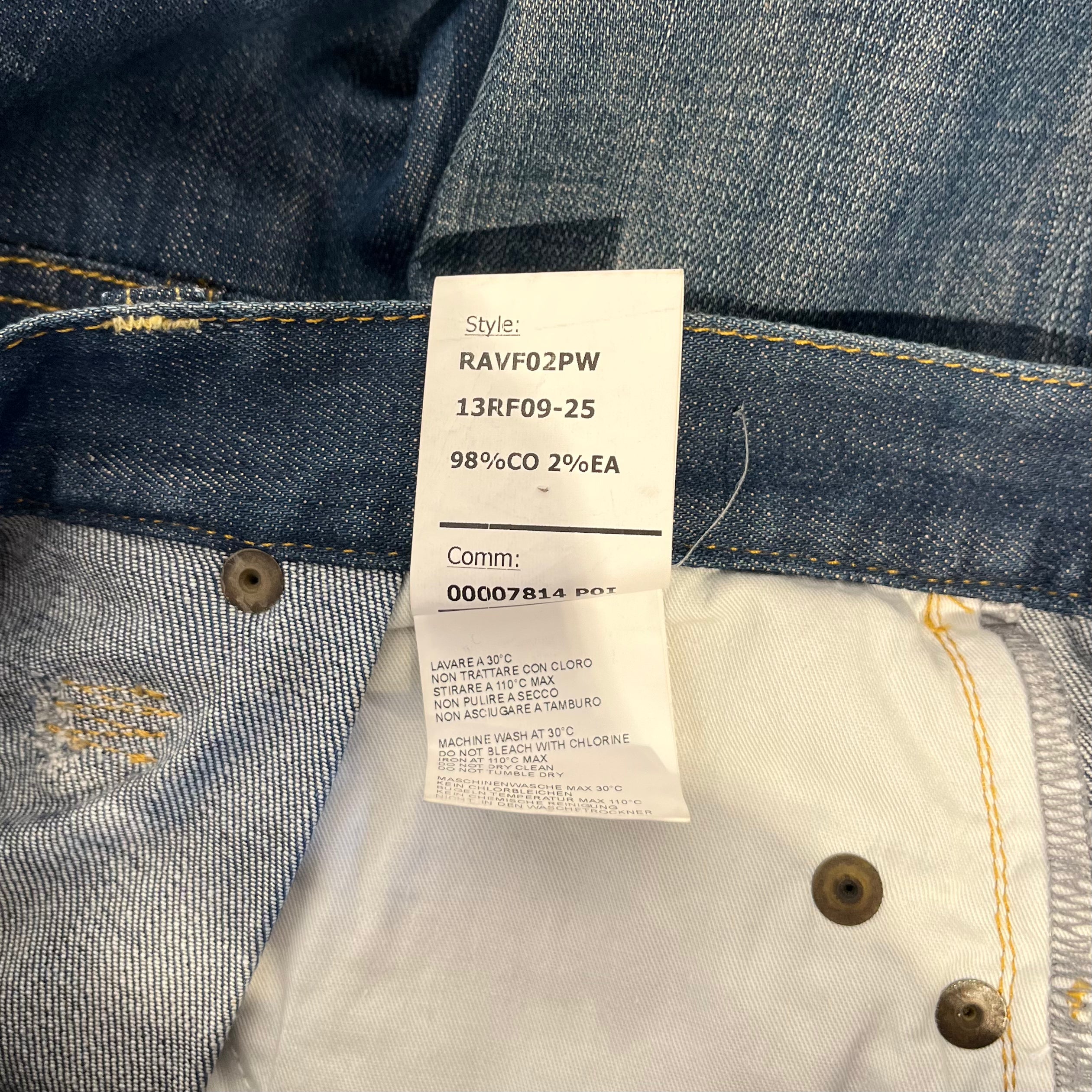 R13/Cropped Pants/25/Denim/BLU/dark wash view 4