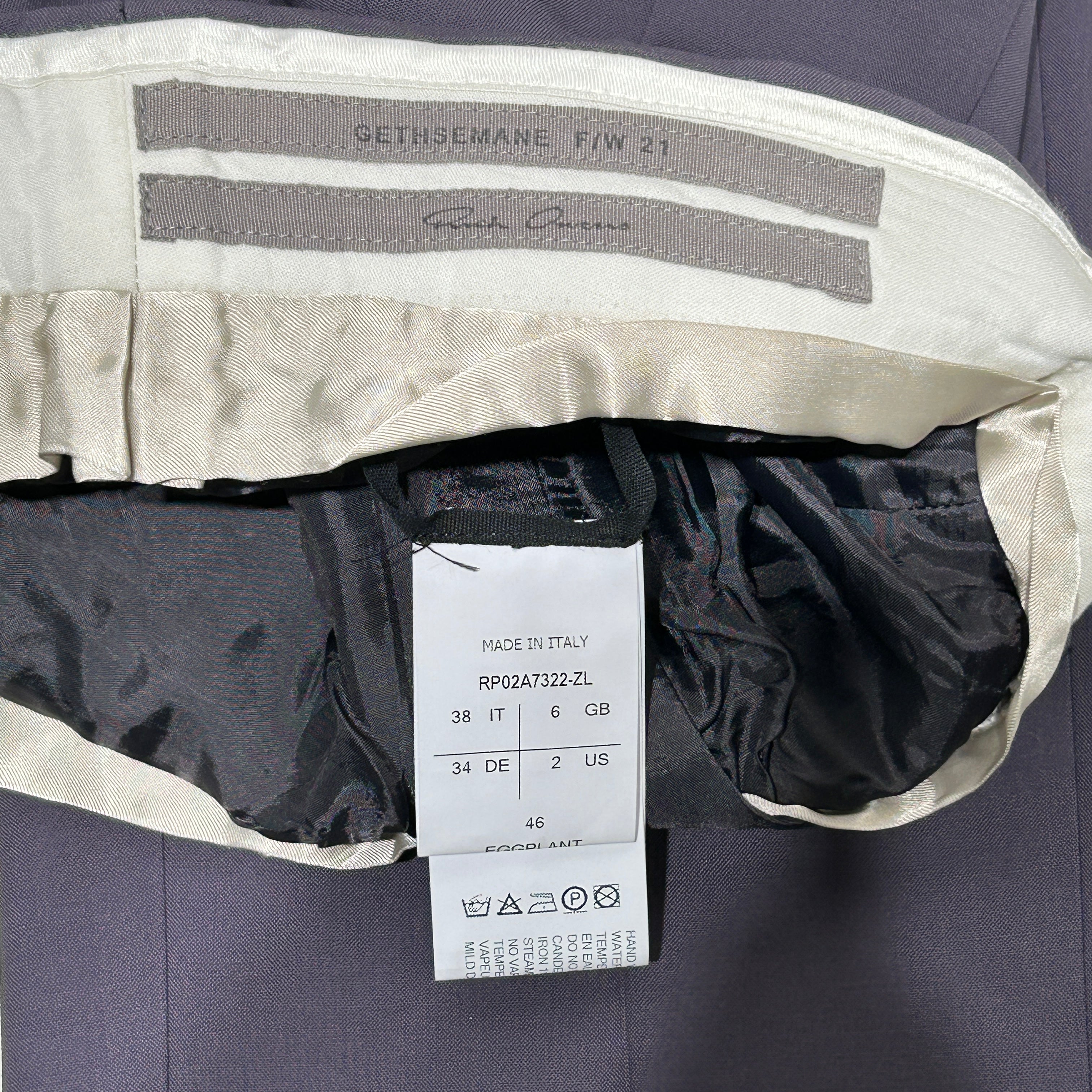 Rick Owens/Bottoms/38/Cotton/PPL/High-waisted/ view 3