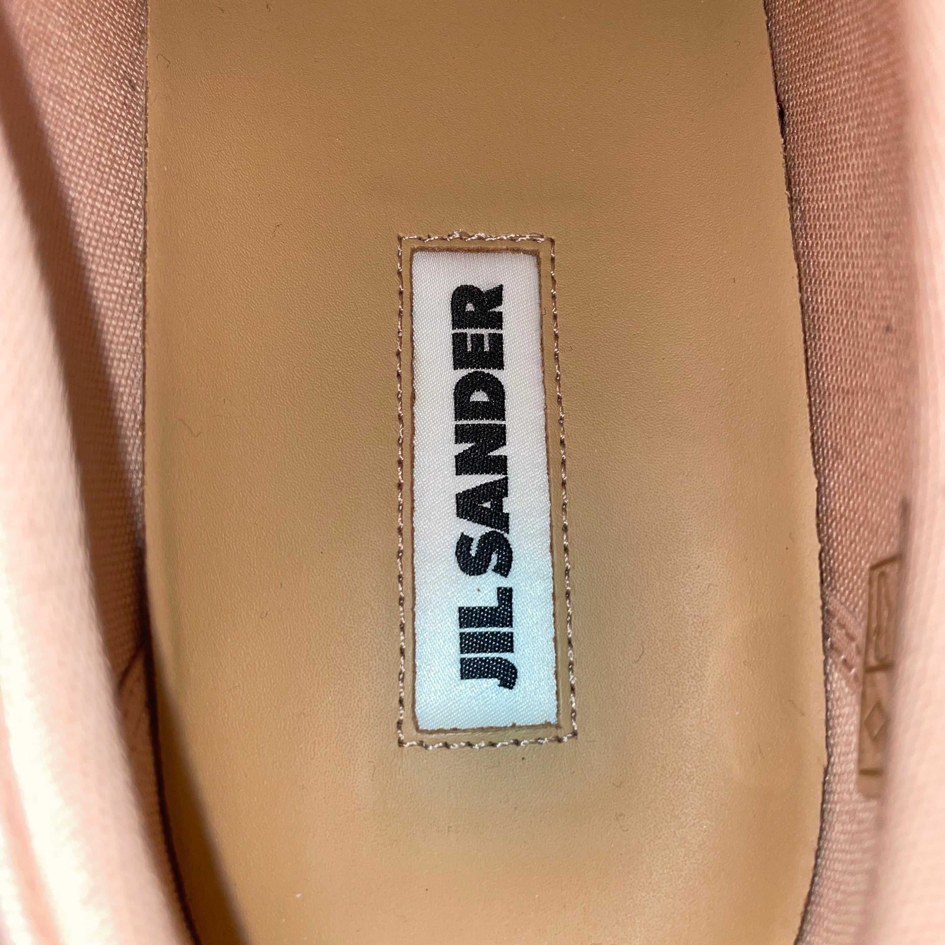 JIL SANDER/Low-Sneakers/US 7/Cotton/PNK/Cloth Lace Up view 3
