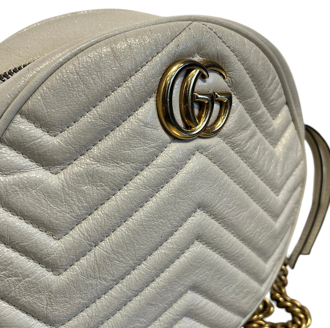 GUCCI/Cross Body Bag/Leather/WHT/Gucci bag with a heart view 6
