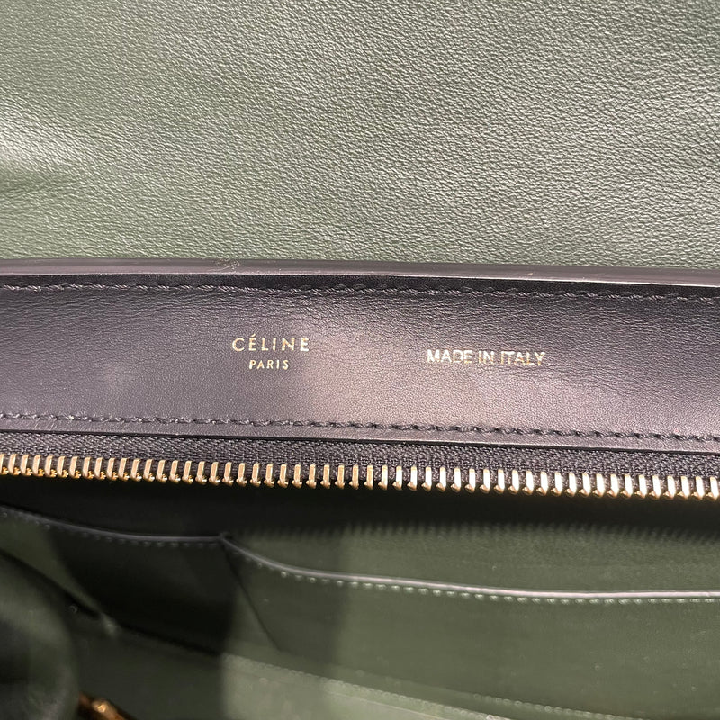 CELINE/Cross Body Bag/M/Plain/Leather/BLK//