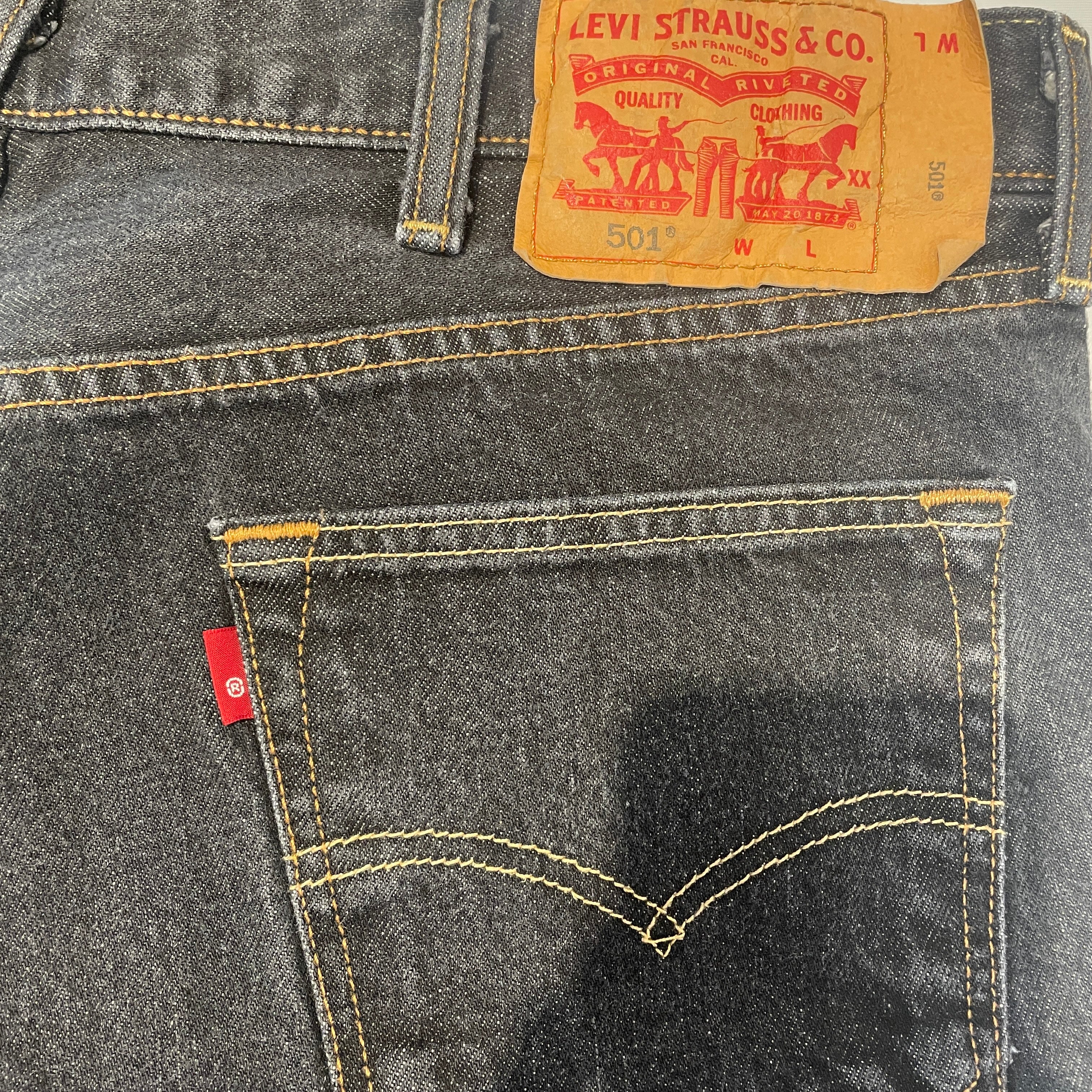 Levi's/Straight Pants/36/Denim/GRY/Selvedge 501 view 3
