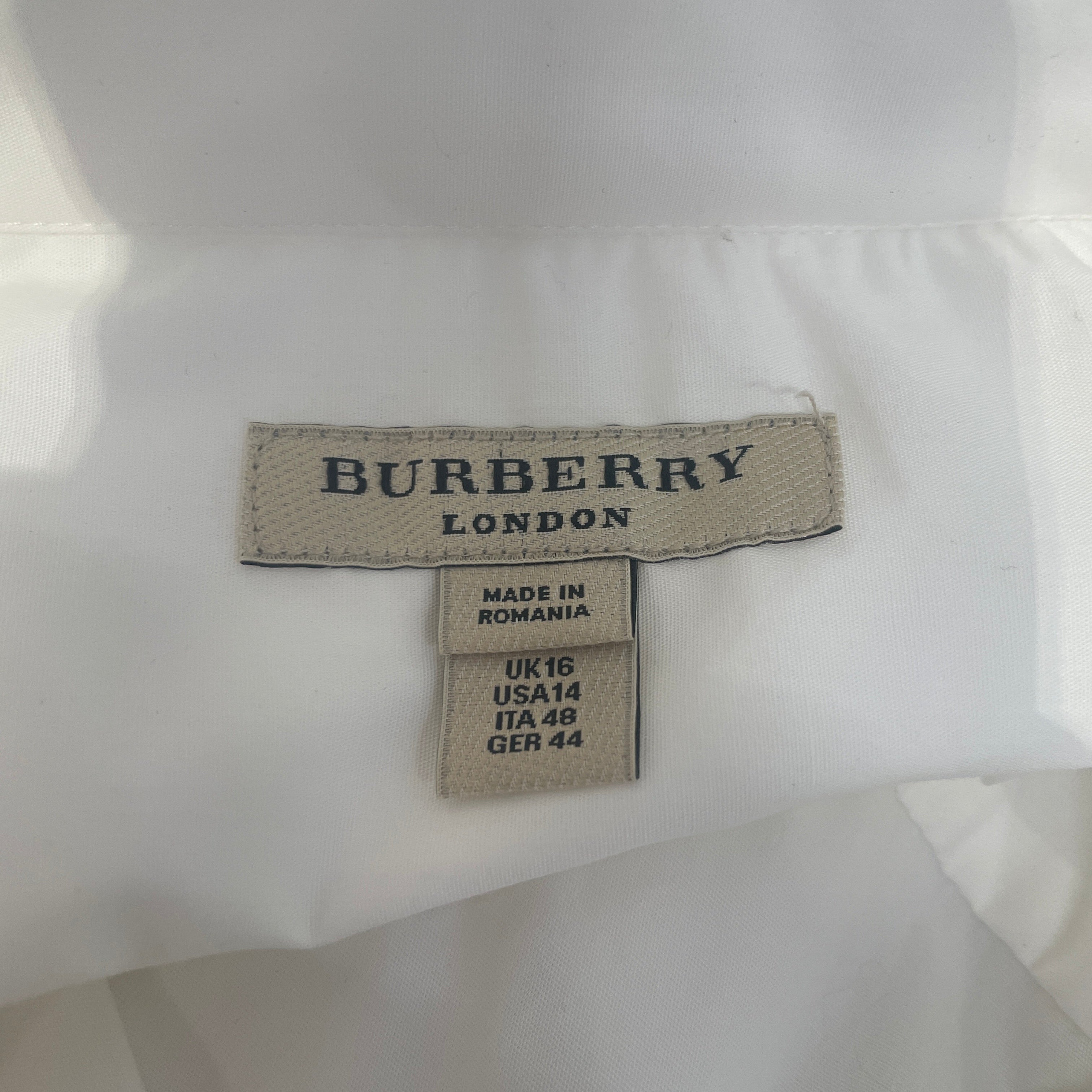 BURBERRY LONDON/LS Blouse/14/Cotton/WHT/new cond. dress shirt view 3