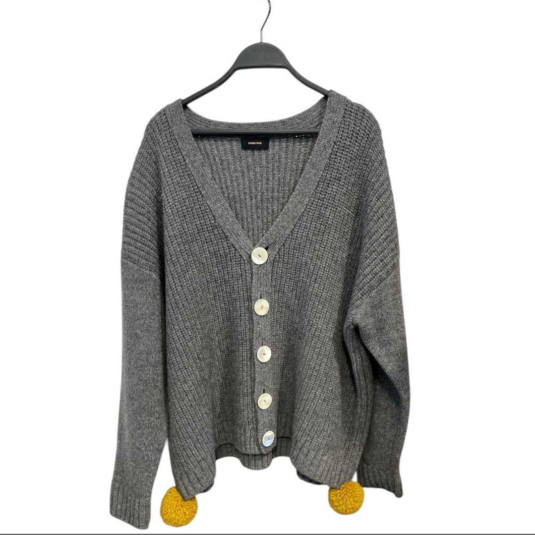 UNDERCOVER/Cardigan/1/Wool/GRY/YELLOW BALLS/WHITE BUTTONS view 1