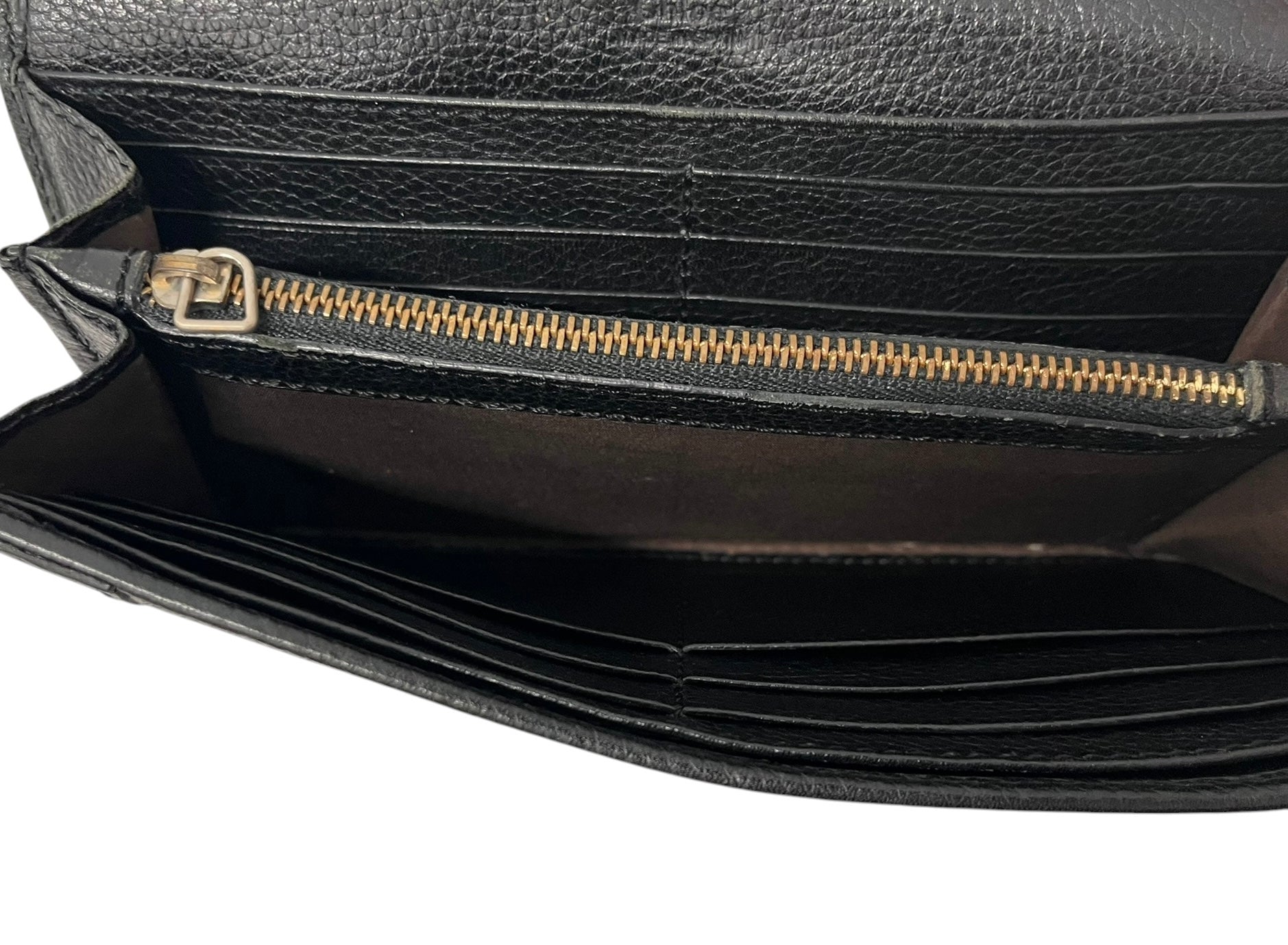 Chloe/Long Wallet/Leather/BLK/gold chloe logo wallet view 4