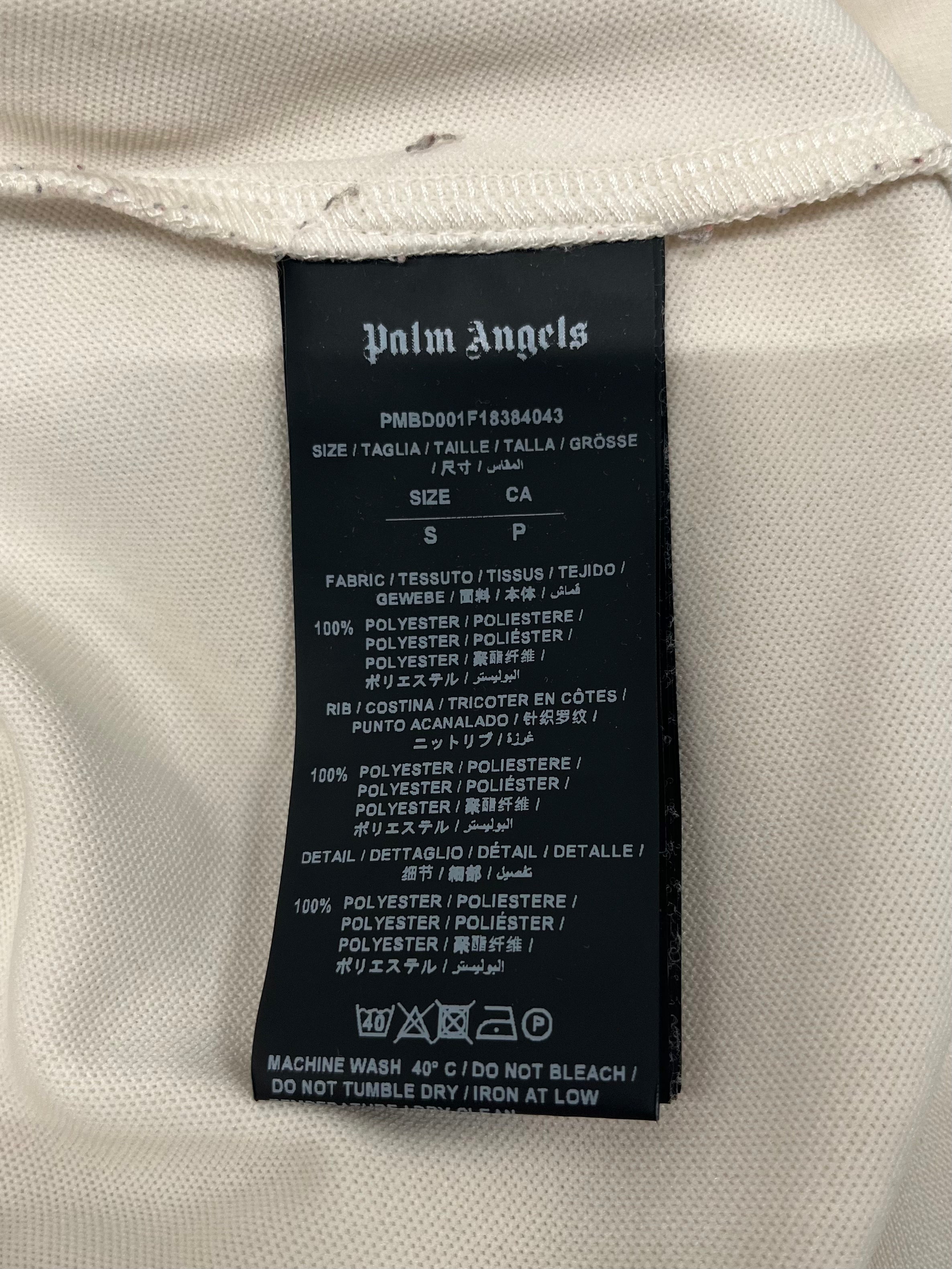 Palm Angels/Track Jkt/S/Cotton/CRM/RAINBOW STRIPES ON ARMS view 4