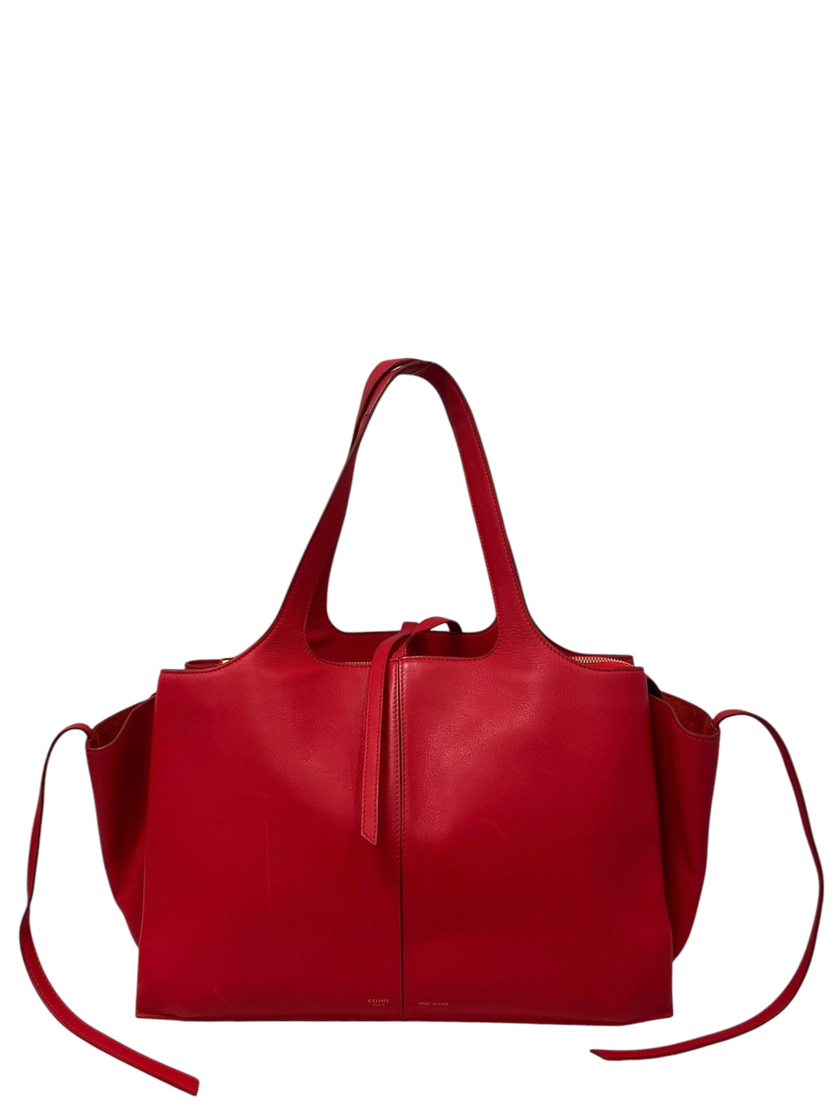 CELINE/Bag/Leather/RED/MEDIUM TRI-FOLD BAG view 1