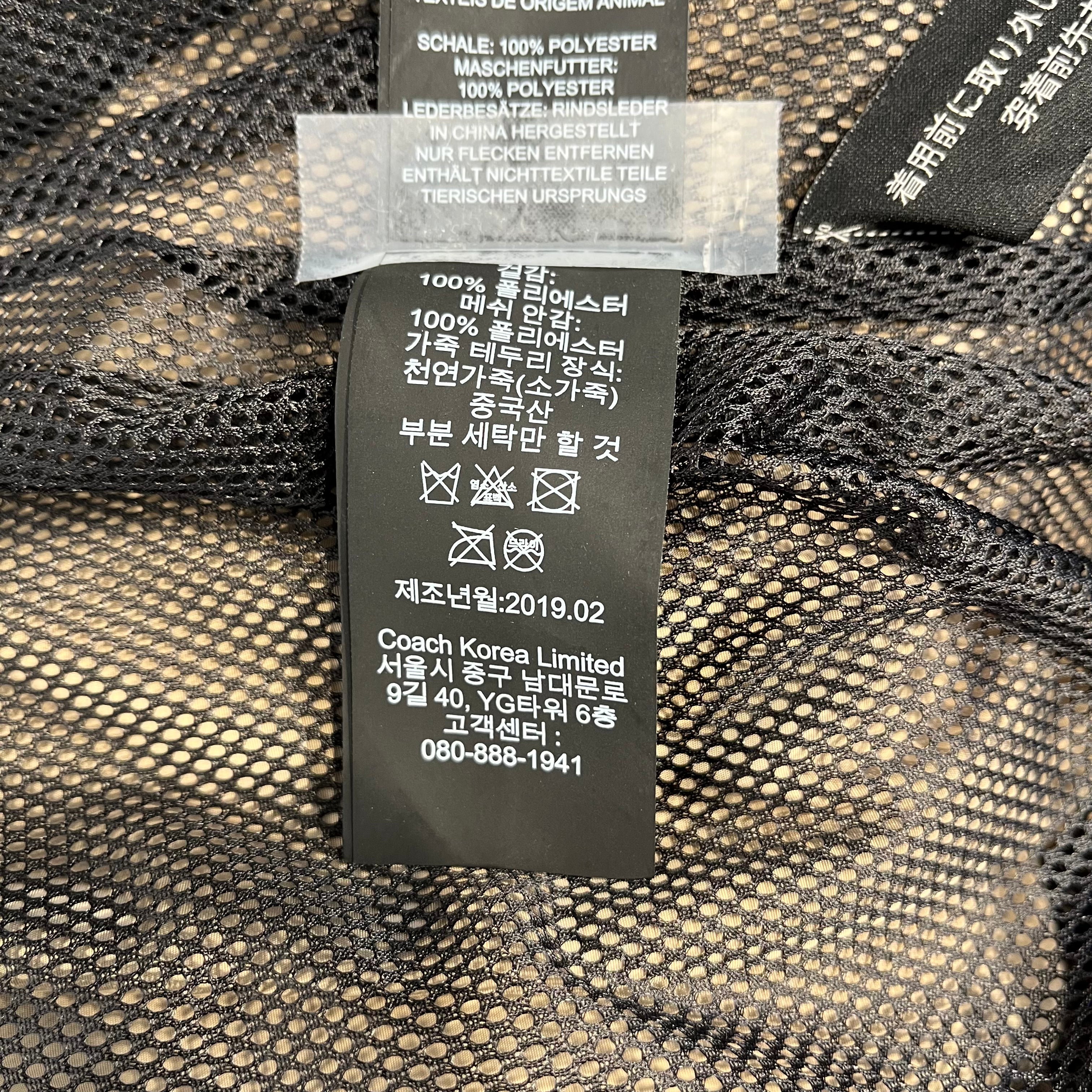 COACH/Windbreaker/48/Polyester/BLK/Yellow zipper view 5