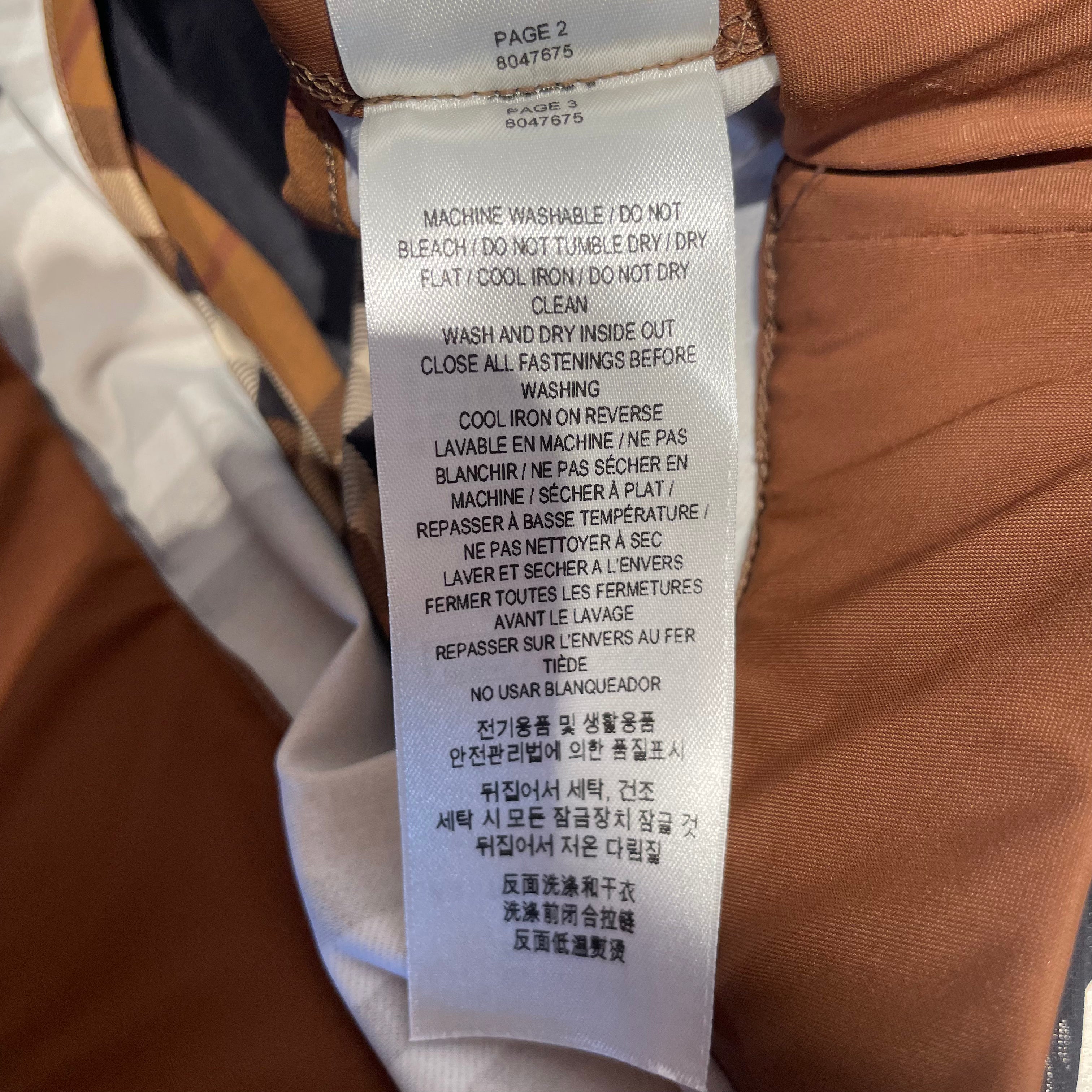 BURBERRY LONDON/Jacket/XL/Plaid/BRW/CUT OUT CROP view 6