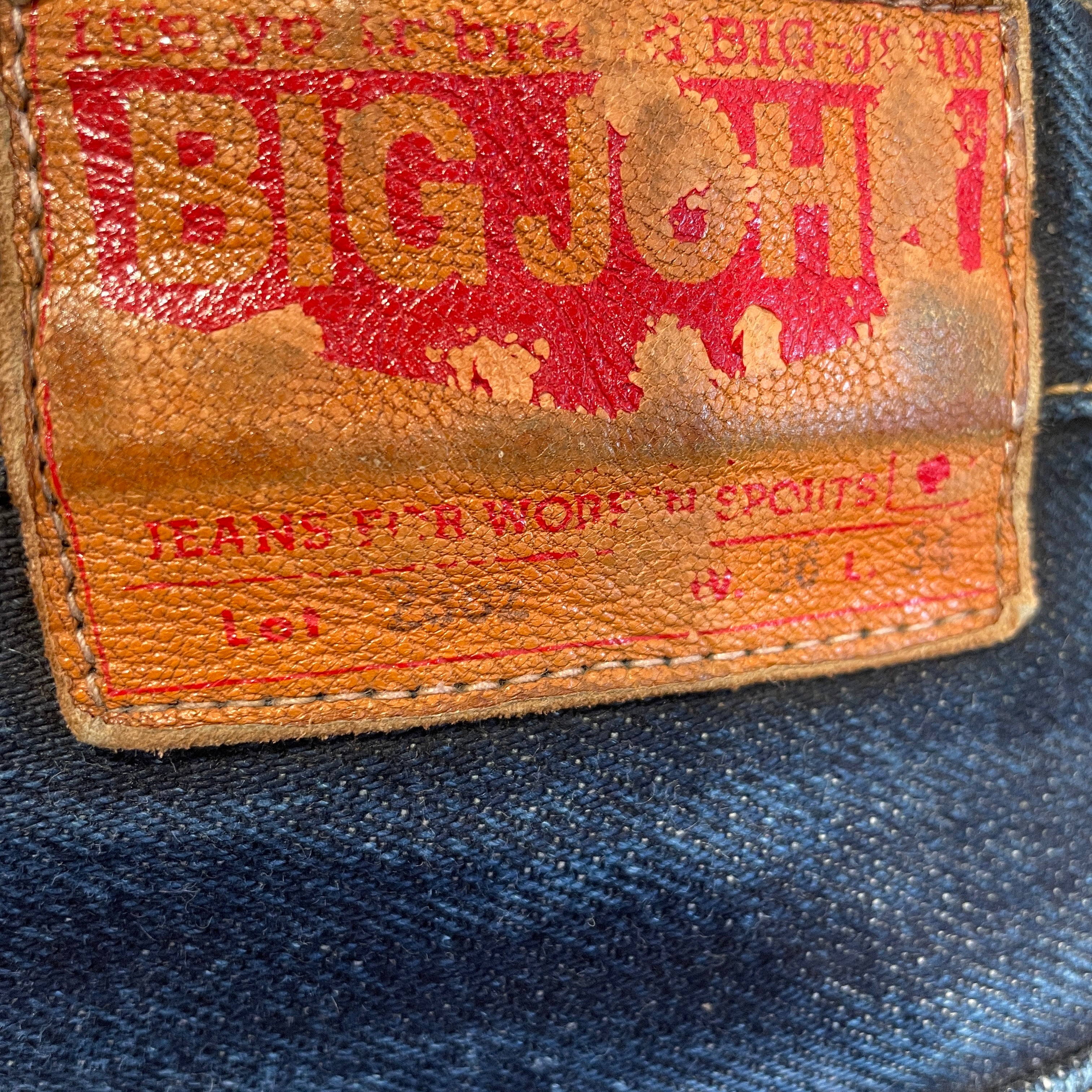 Big John/Straight Pants/36/Denim/IDG/Button Fly/ view 3