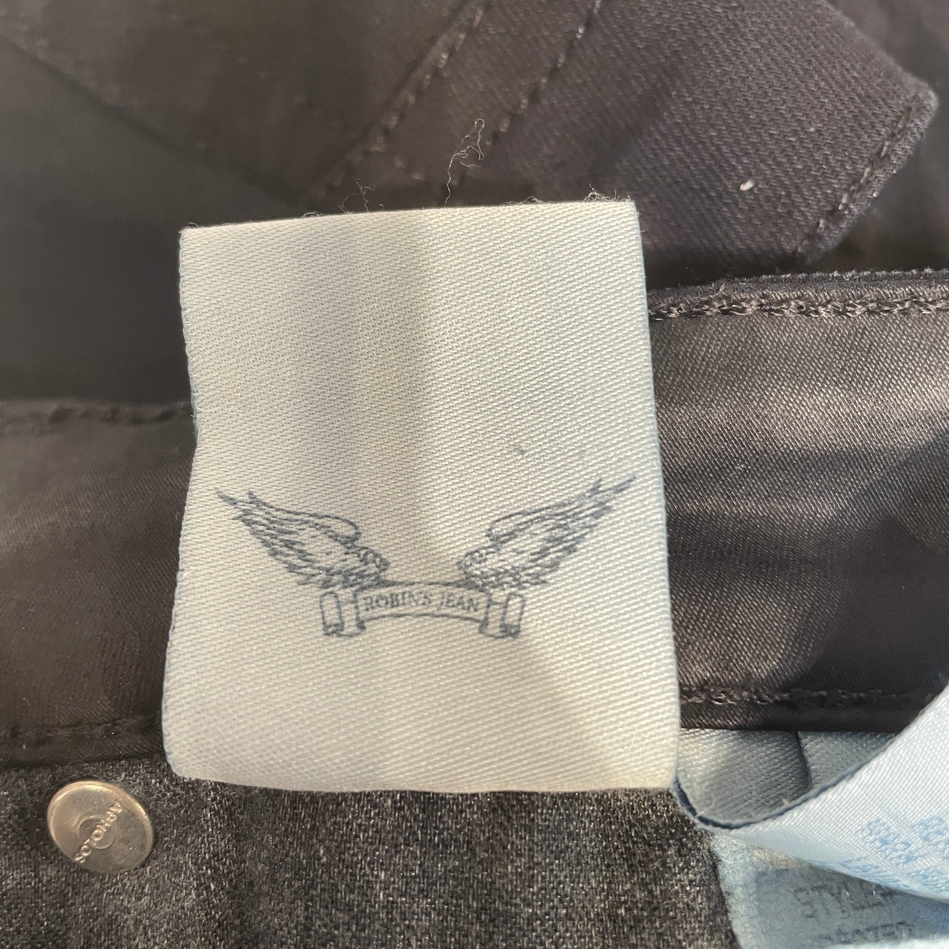ROBIN'S JEAN/Skinny Pants/38/Denim/BLK/zip leg opening view 7
